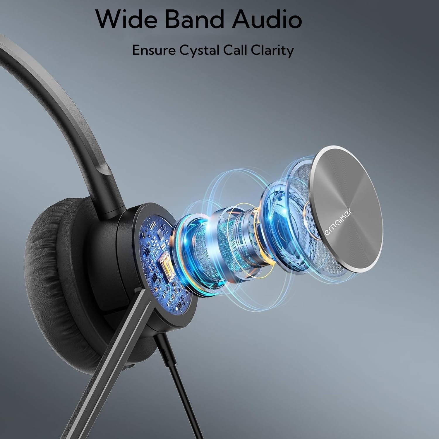 Wired Usb Headphones With Microphone For Laptop, Call Center Headset Usb A For Office, Noise Cancelling Headset For Dragon Dicta