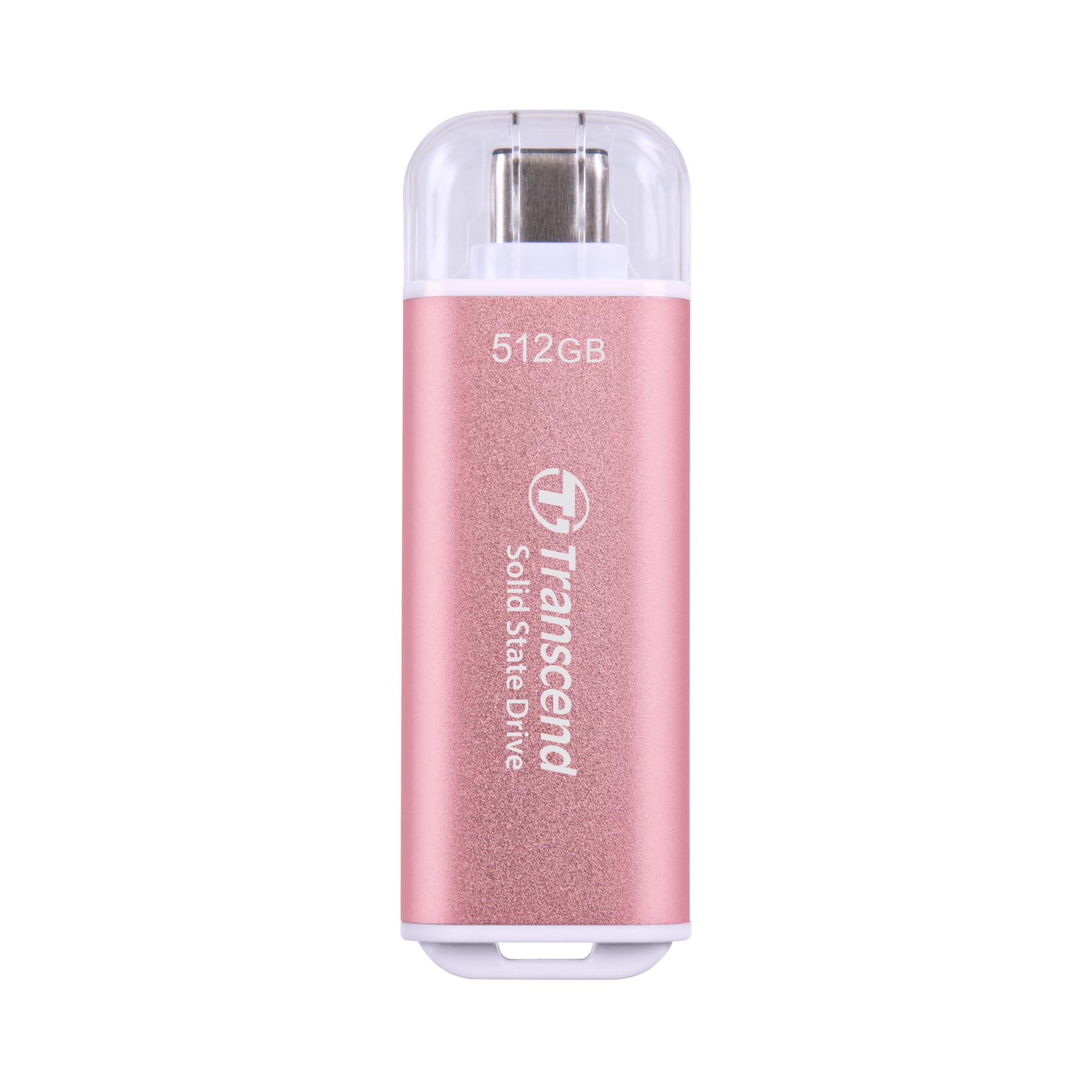 Transcend 512GB ESD300P, External Solild State Drive, Portable SSD, Compatible w/iPhone 4K ProRes, Up to 1050 MB/s,Type C, Pink   TS512GESD300P