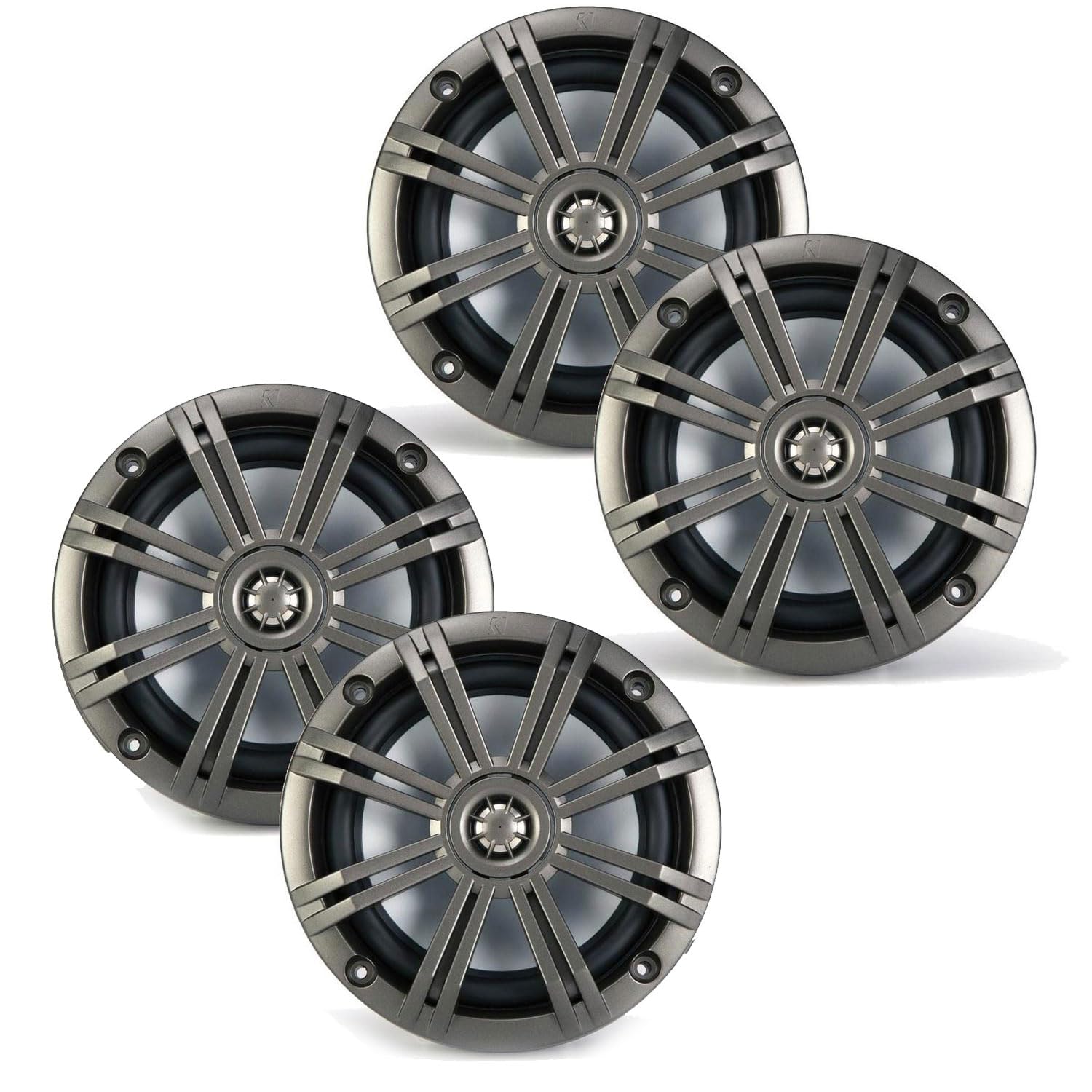 KICKER 6.5 Inch KM-Series Marine Speakers 41KM654CW Bundle