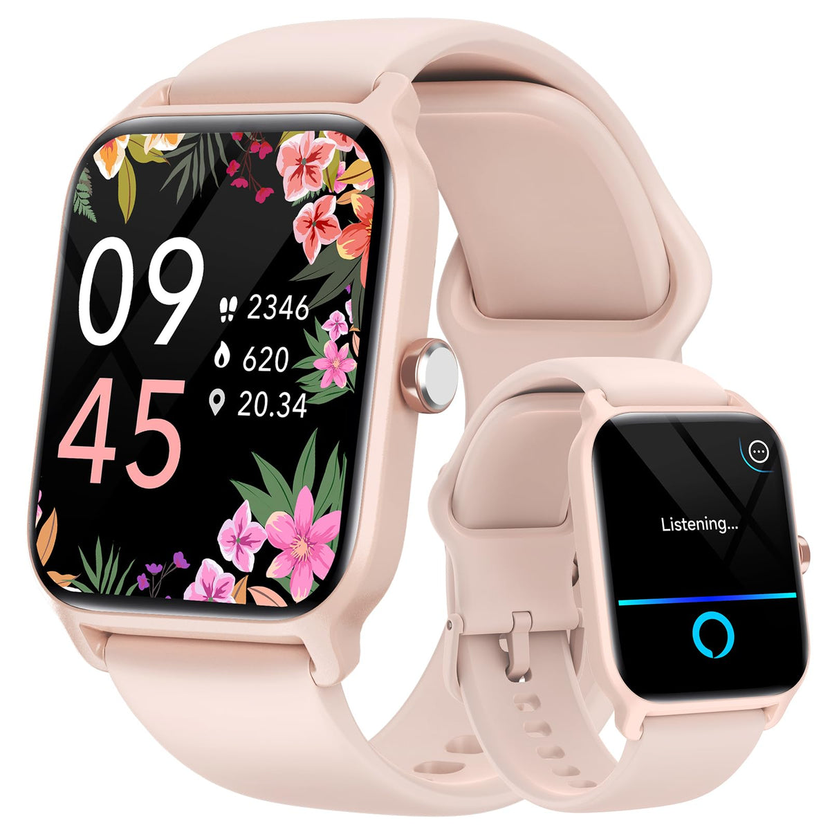 Fitpolo Smart Watch For Women Android & Iphone, Alexa Built In [1.8'' Hd Screen] Ip68 Waterproof Fitness Watch With Bluetooth Ca