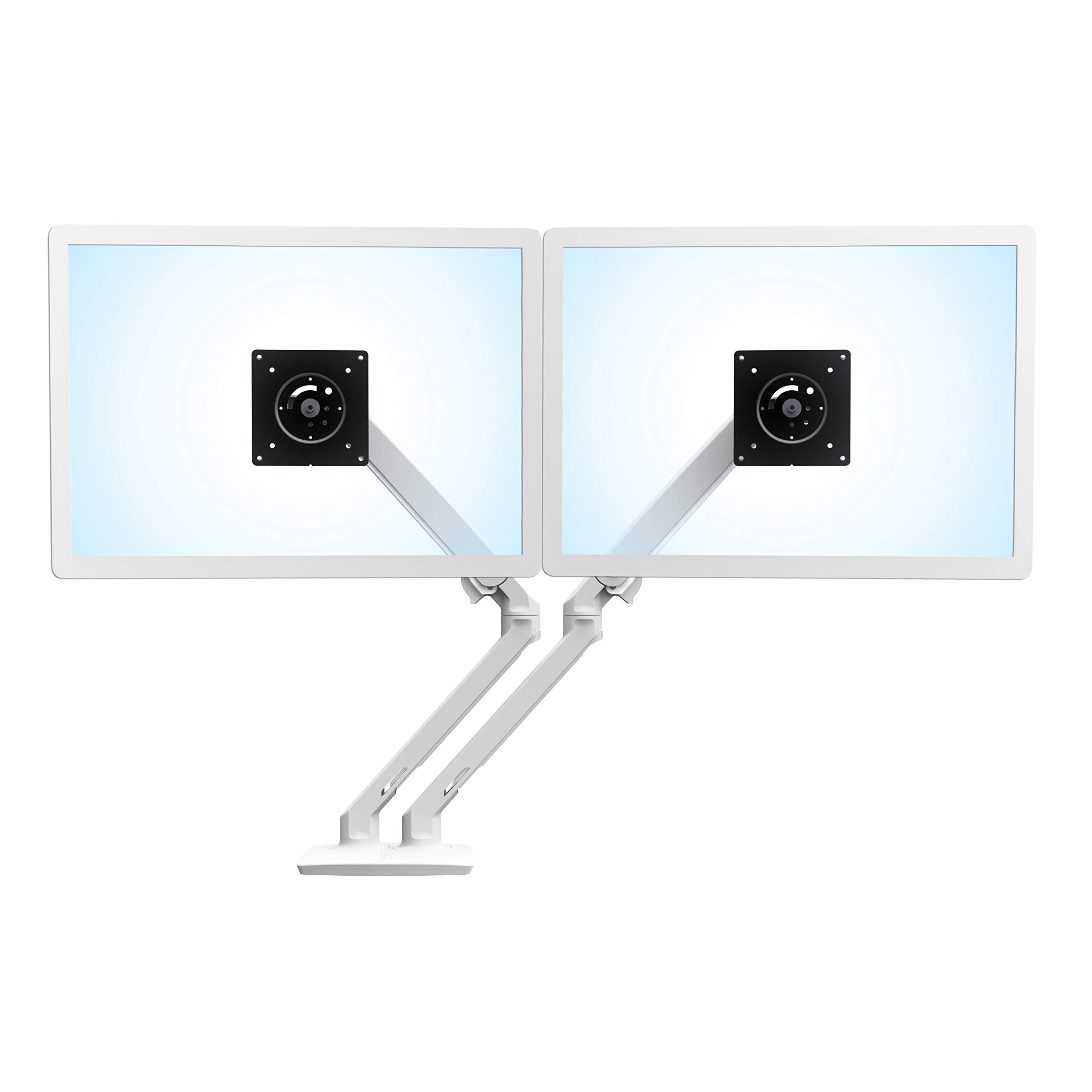 Ergotron � MXV Dual Monitor Arm, VESA Desk Mount � for 2 Monitors Up to 24 Inches, 7 to 20 lbs Each � White