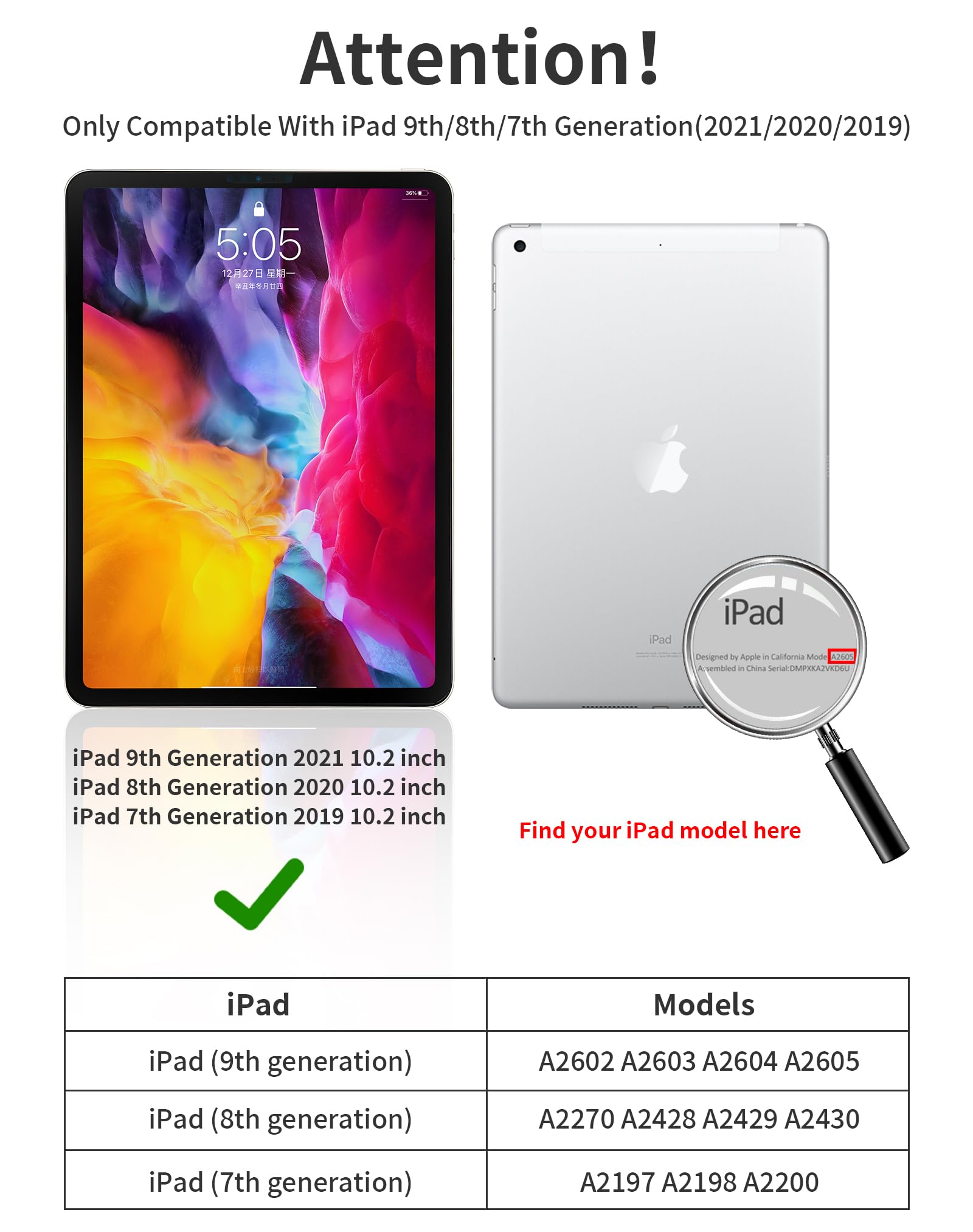 Gradient Privacy Screen Protector For Ipad 9Th/8Th/7Th Generation (10.2 Inch, 2021/2020/2019) Tempered Glass For Ipad 9 Gen Anti