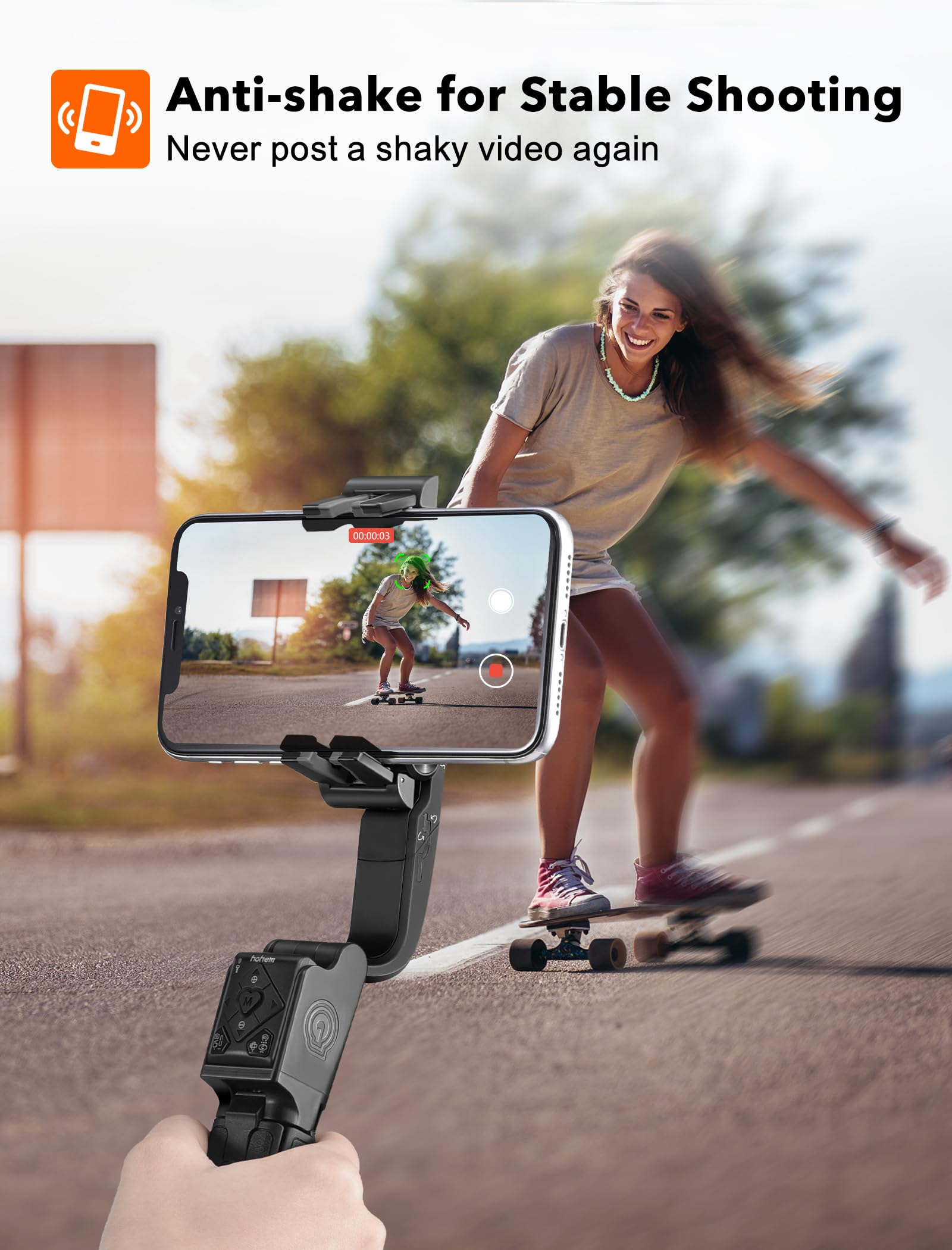 Hohem Isteady Q Gimbal Stabilizer For Smartphone, 1 Axis Selfie Stick Tripod With Face Tracking, 360� Rotation, 4 In 1 Portable Phone Tripod W/Extendable Stick For Iphone 14/Android Video Recording