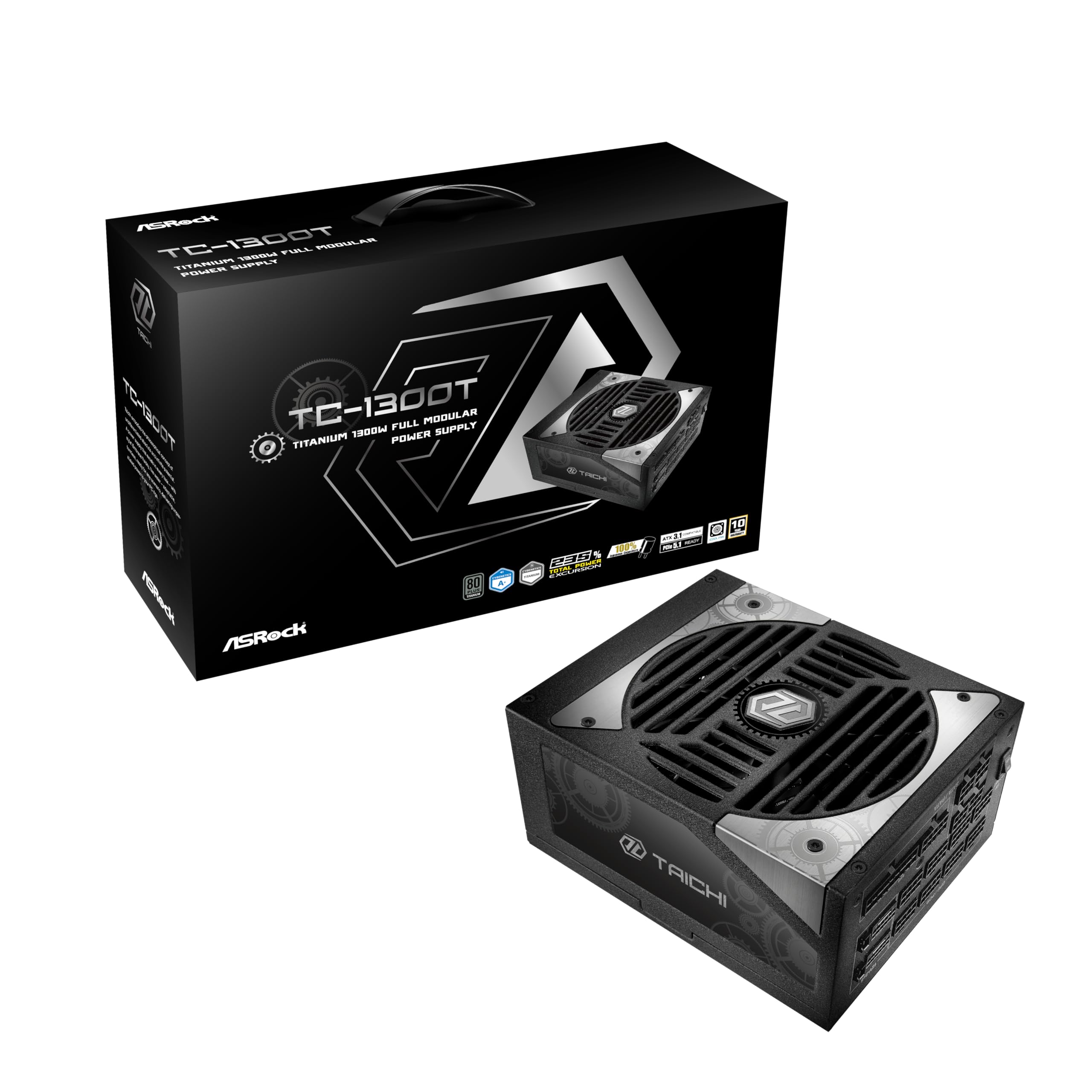 ASRock PS TC1300T 1300W ATX 12V 80+TITANIUM FullyModular 135mm Fan Retail