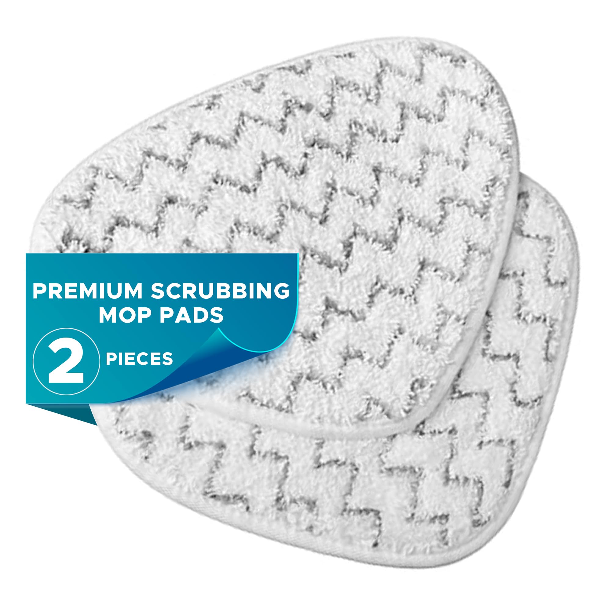 Steam & Go   Premium Steam Mop Pads With Scrubbing Strips, Microfiber Floor Steamer And Carpet Steamer Pads, Durable Steam Mops