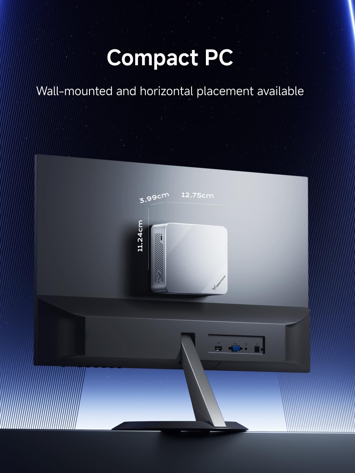 Minisforum Mini Pc Un150P,Intel Twin Lake N150,16 Gb Ddr4 512Gb M.2 2280 Pcie/Sata Ssd + 2.5'' Sata + Tf Solt,Usb3.2 (Pd & Dp),2