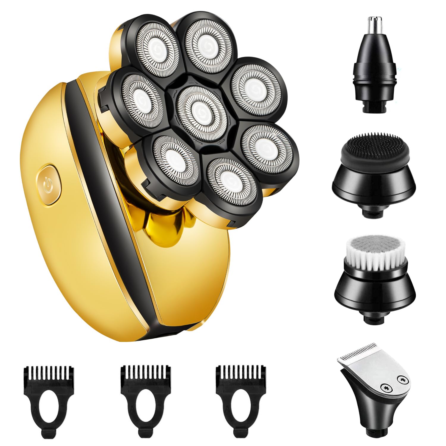 Head Shavers For Bald Men Multifunctional Electric Shaver 8D Head Razor Rotary Beard Trimmer Balding Shaving Kit With Nose Trimm