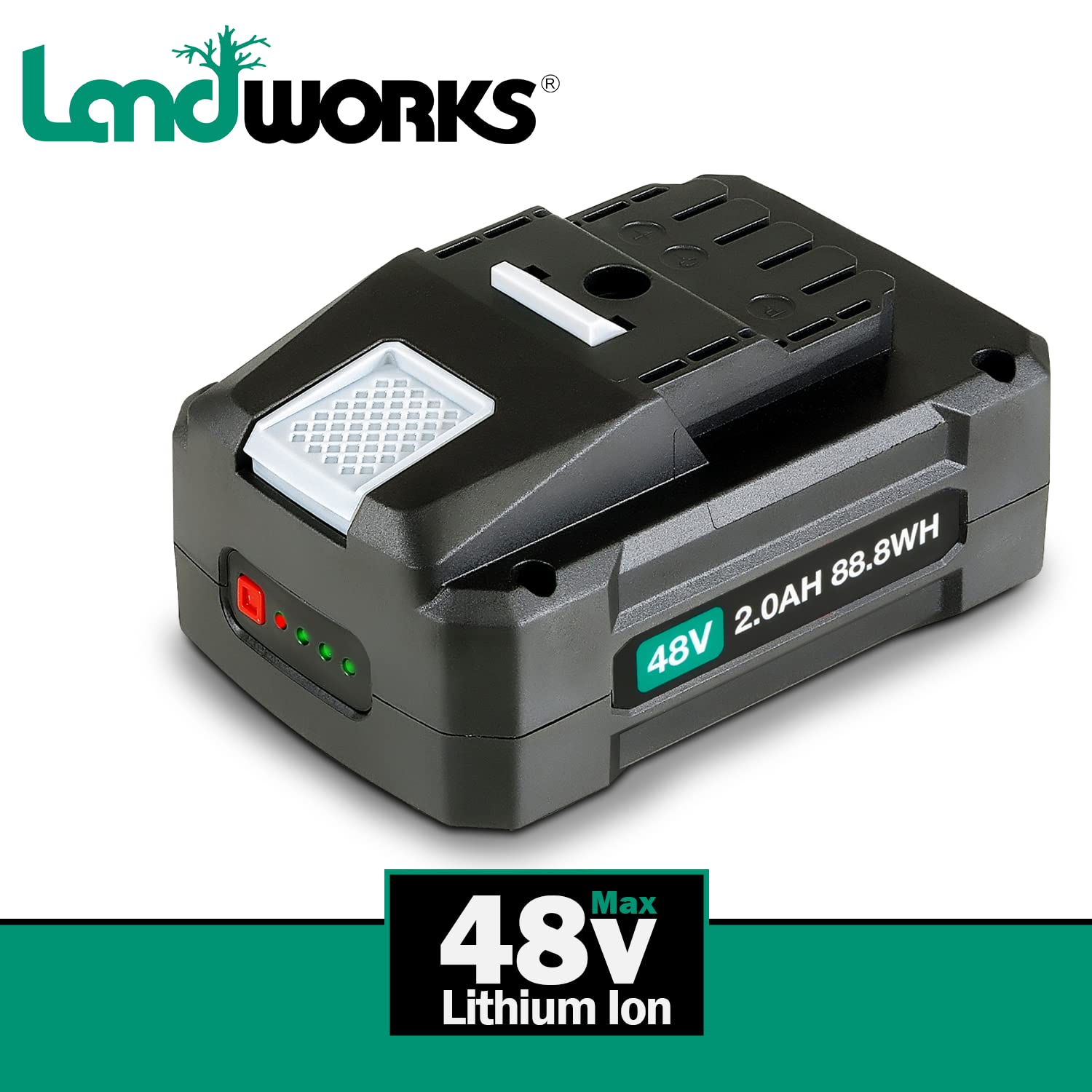 Landworks Super Duty Pro 48V Dc 2Ah Lithium Ion Rechargeable Battery 88.8 Watt Hours (Battery Only Electric Earth/Ice Auger Powe