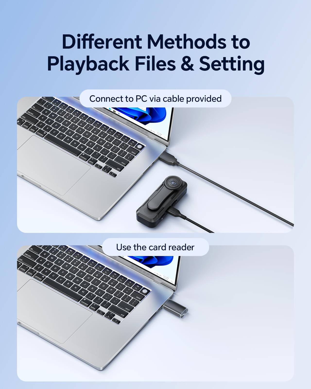 Boblov W1 64Gb Hd 1080P Body Worn Camera, Wearable Body Camera With Clips, Loop Recording Body Camera Support Time Stamp, Back C