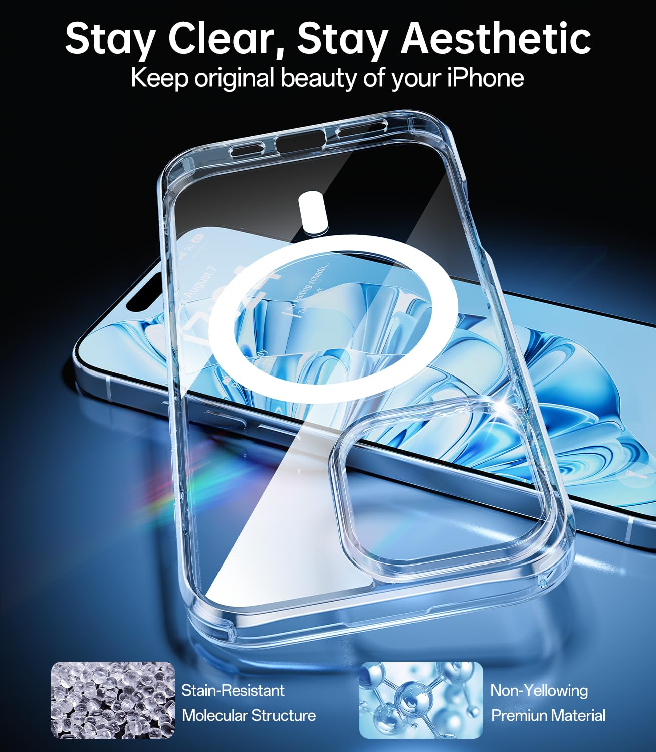 Meifigno Magnetic Case For Iphone 16 Pro Max 6.9, Compatible With Magsafe, Military Grade Protection, Anti Yellowing, Shockproof