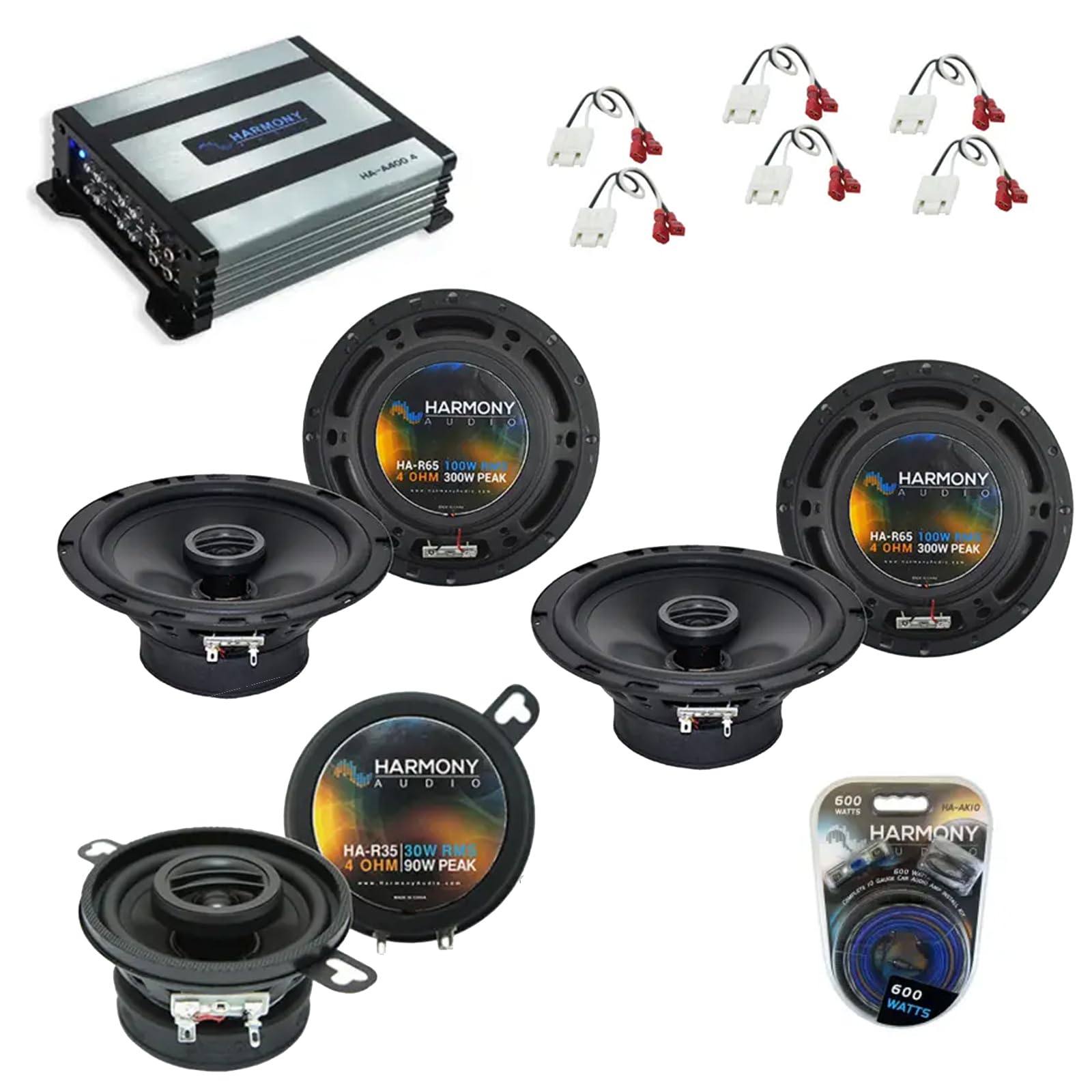 Harmony Audio HA-R65 Compatible with Jeep Grand Cherokee 96-98 6.5 Replacement 300W Speakers & Grills, HA-R35 3.5 Replacement 90