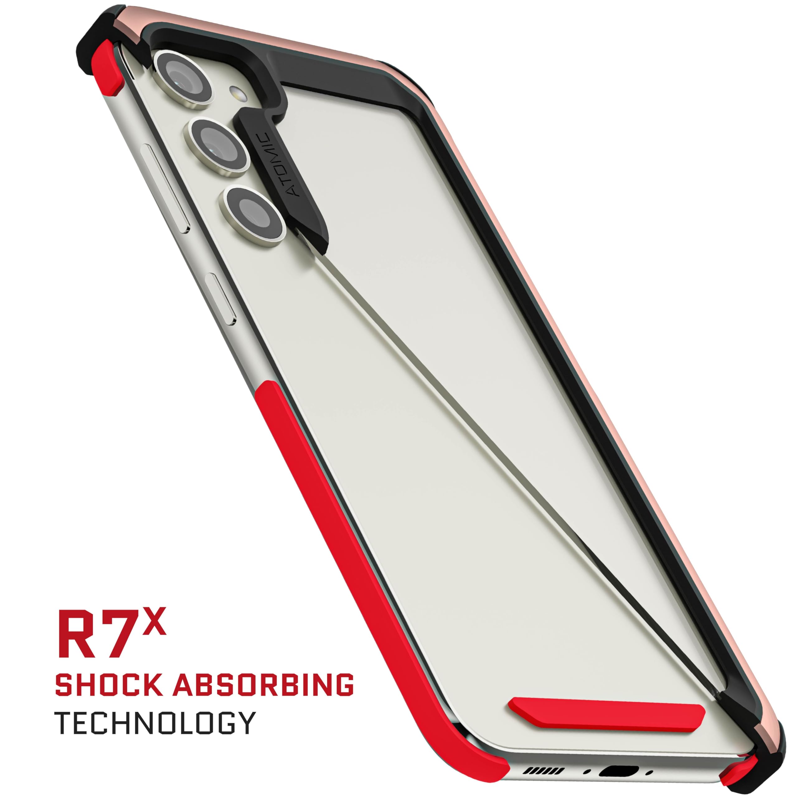 Ghostek Atomic Slim Galaxy S23 Plus Case For Women With Crystal Clear Back And Super Tough Military Grade Drop Protection Phone