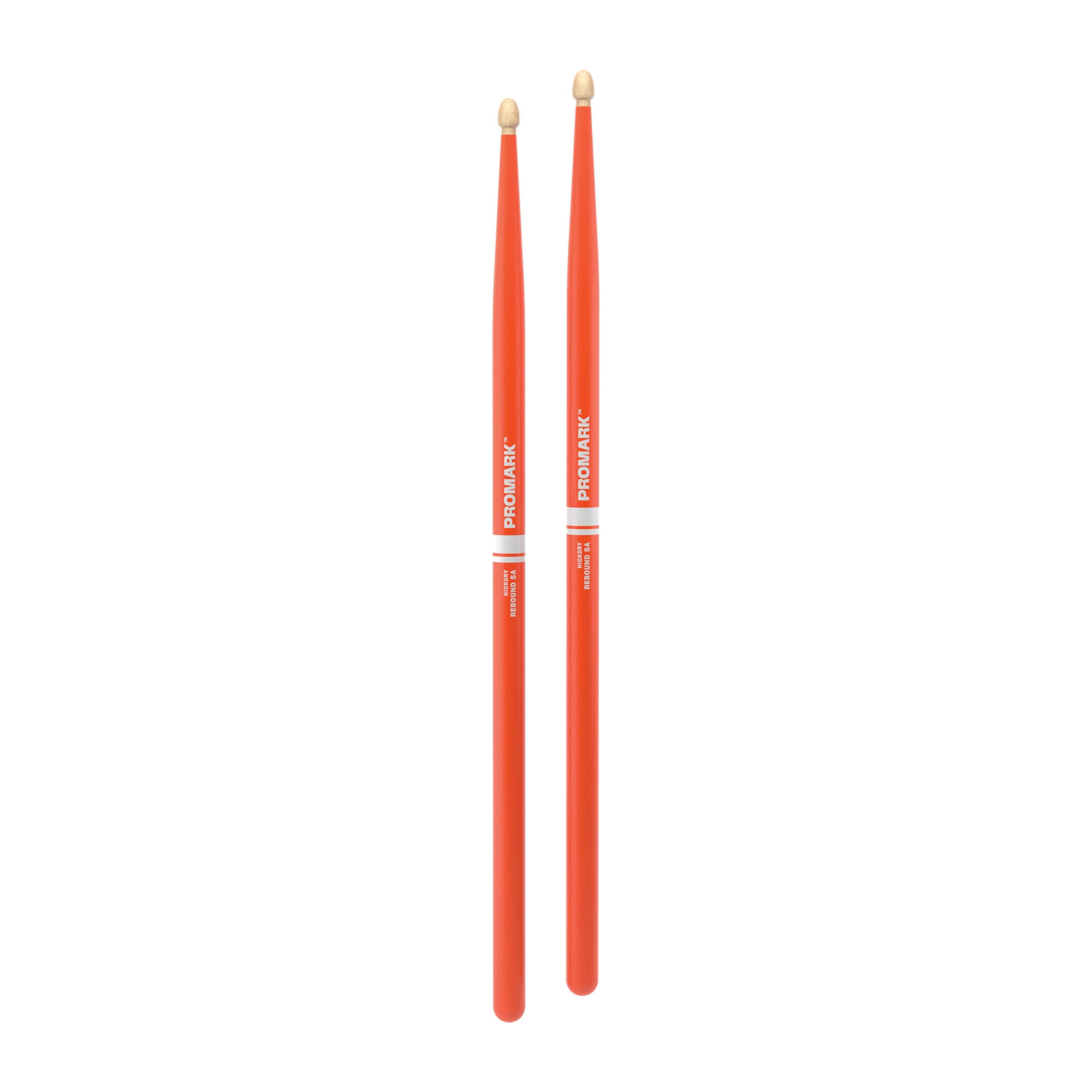 Promark American Hickory Rebound 5A Drumsticks, Acorn Tip, Orange   Single Pair
