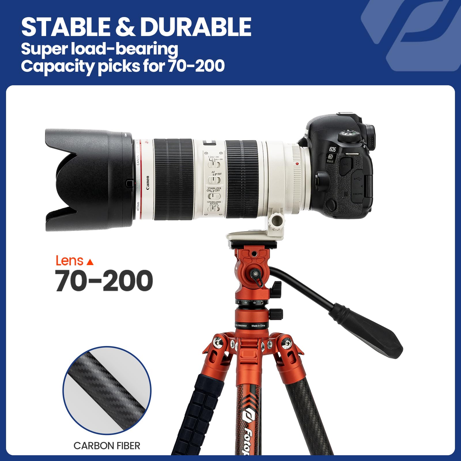 Fotopro Carbon Fiber Tripod 2.3Lbs Ultralight 62 Inch Portable Travel Video Tripod For Camera Dslr Load Up To 22Lbs X Aircross 3