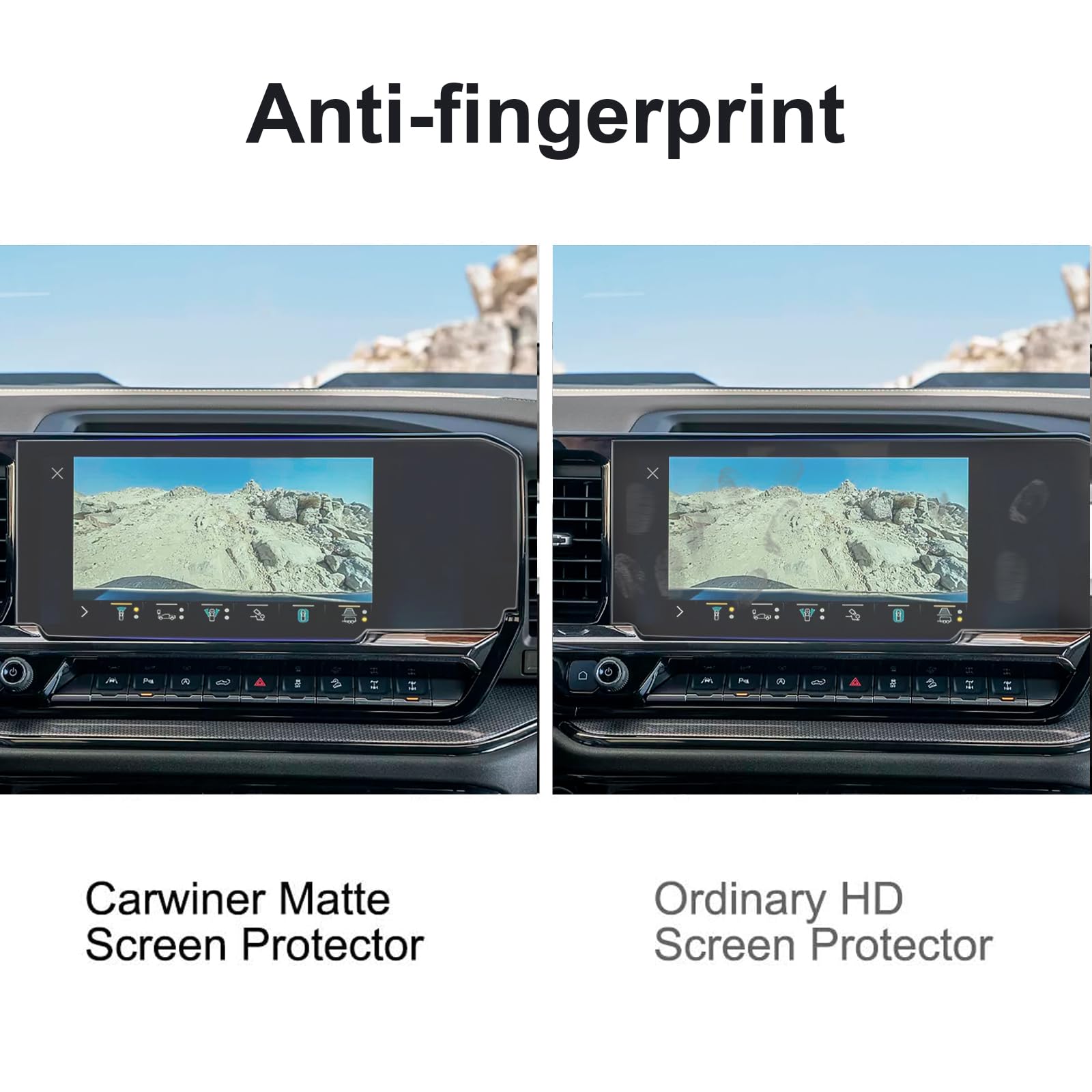 Carwiner Screen Protector For Chevy Silverado & Gmc Sierra 13.4�2022 2025 1500 2500 3500 For Chevy Silverado Anti Glare Fingerprint Navigation Protection Tempered Glass Accessories