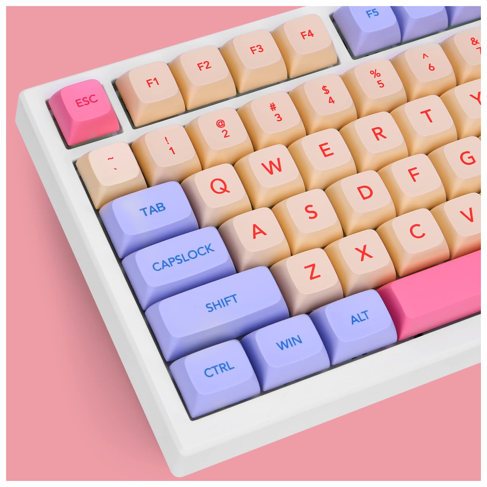 Kxrors Pbt Keycaps 132 Keys Pink Cute Keycaps Dye Sublimation Key Caps Xda Profile Keycap Set For Cherry Gateron Mx Switches Mec