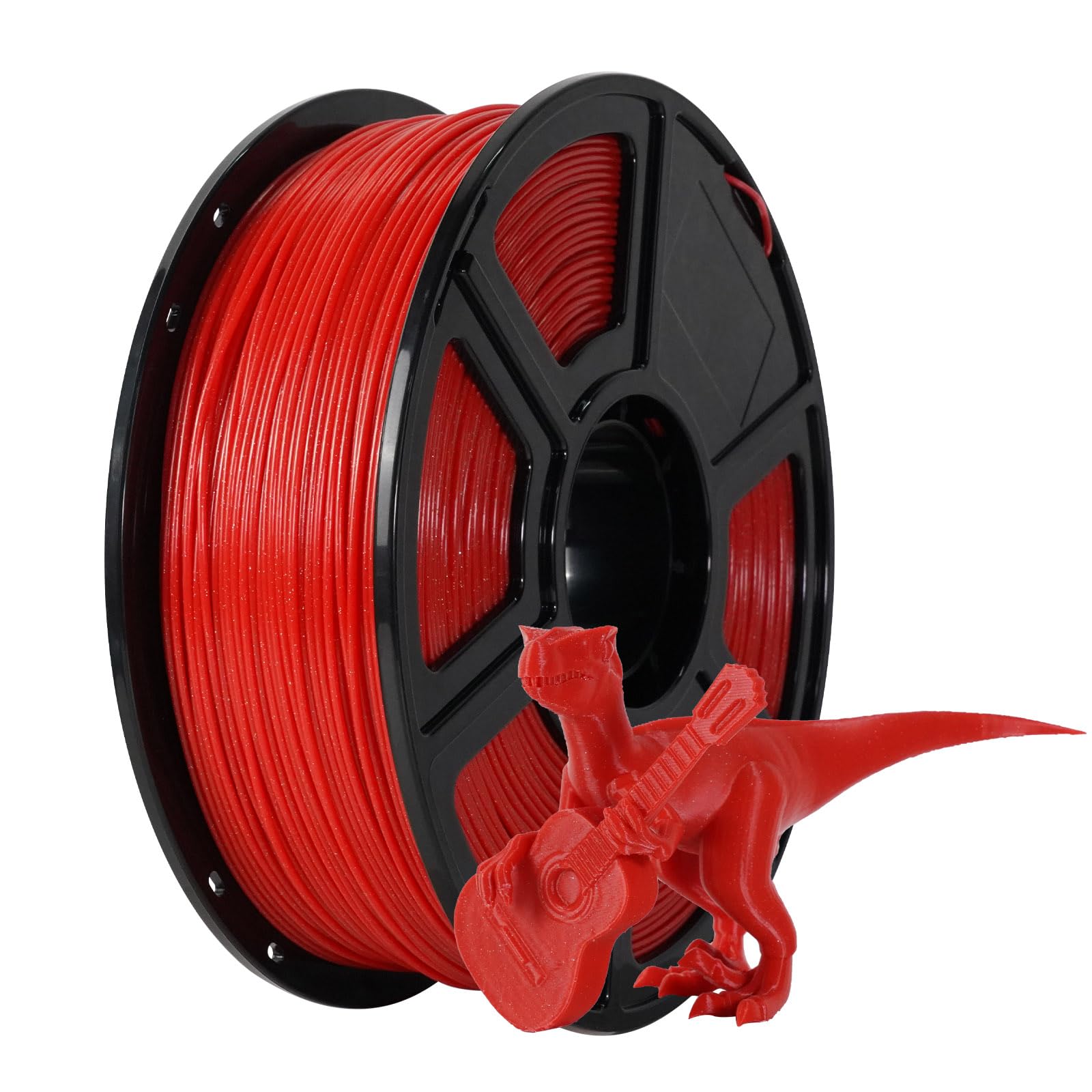 FLASHFORGE ASA Filament 1.75mm Sparkle Red, 3D Printer Filament 1kg (2.2lbs) Spool-Dimensional Accuracy +/- 0.02mm, 3D Printing 