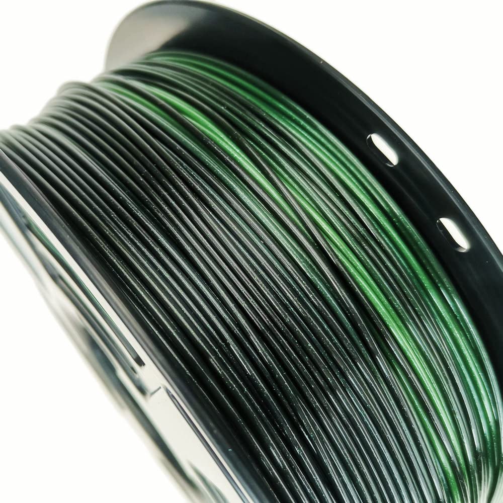 Stronghero3D Pla 3D Printer Filament 1.75Mm,Galaxy Green And Black,1Kg(2.2Lbs) Accuracy +/ 0.05Mm For Ender3 Cr10 Sovol