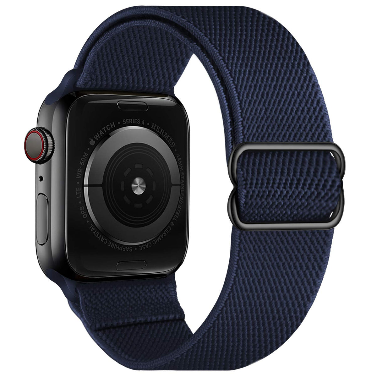 Oxwallen Solo Loop Band Compatible With Apple Watch 9/8/7 41Mm 38Mm 40Mm, Stretchy Nylon Braided Stretch Strap For Iwatch Se Series 9/8/7/6/5/4/3, Women Men, Midnight Blue