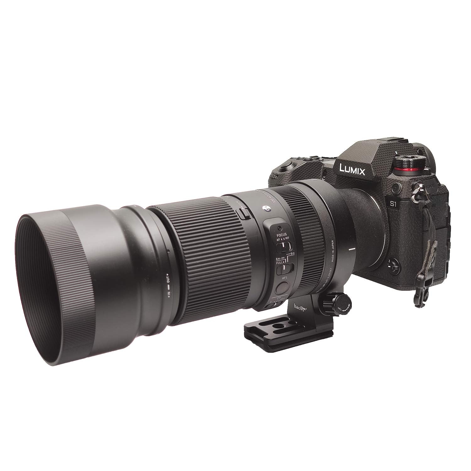 Haoge Lmr Sm140S Lens Collar Replacement Foot Tripod Mount Ring Stand Base For Sigma 100 400Mm F5 6.3 Dg Dn Os Lens Sony E Mount Art 105Mm F1.4 Dg Hsm Built In Arca Type Quick Release Plate
