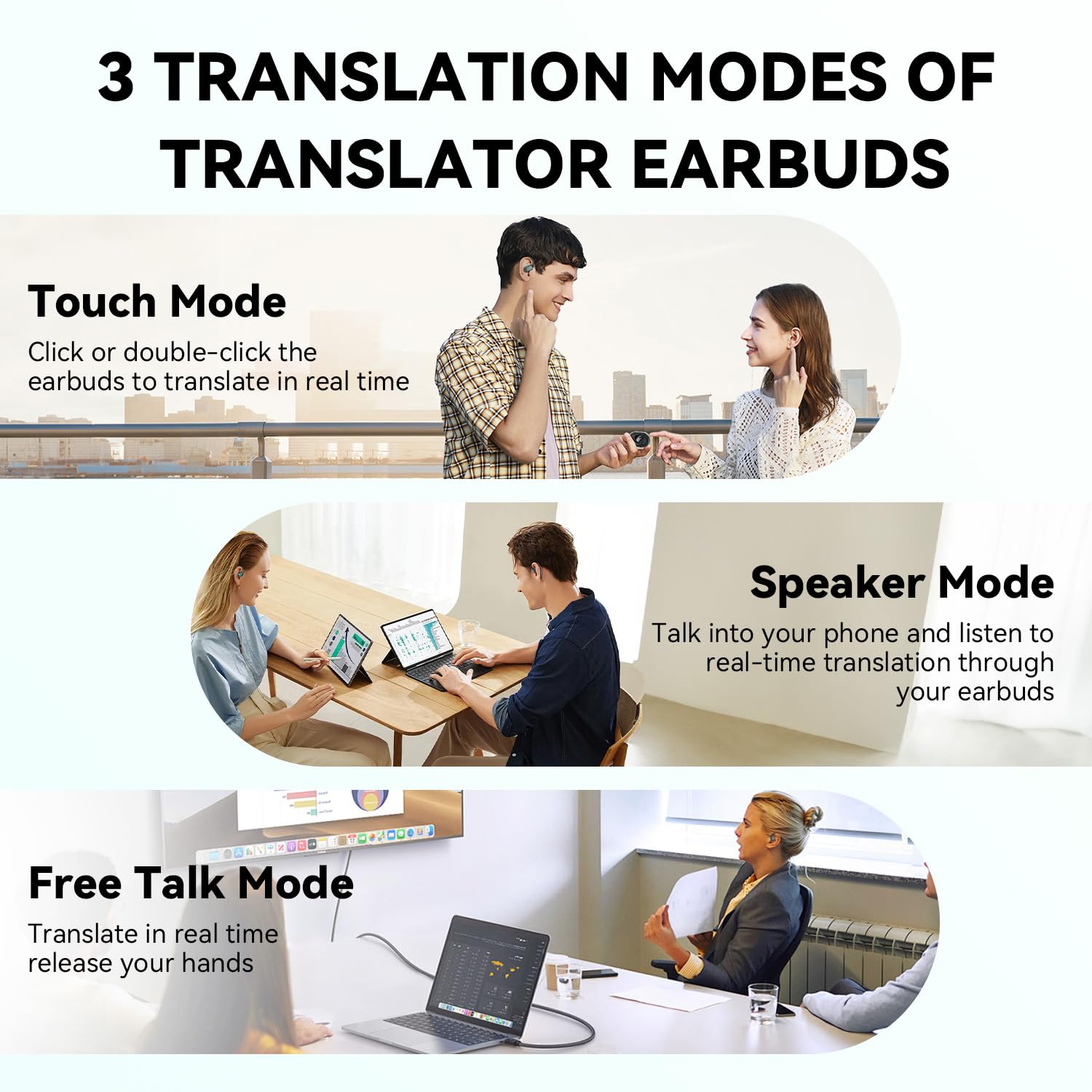Language Translation Earbuds, Ai Translation Earbuds Real Time With 144 Languages & Accents Online, Translator Device With App S