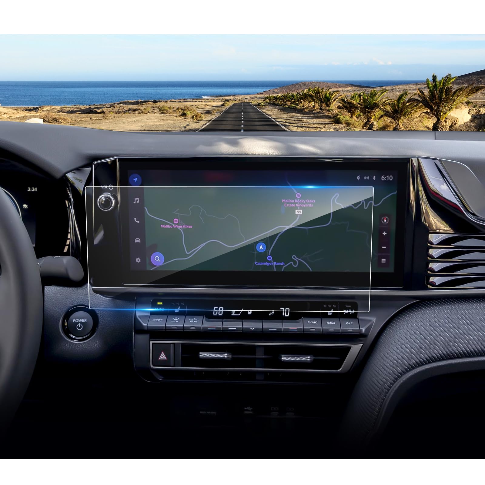 Coleya Updated 2025 Camry Screen Protector For Toyota Camry (Xle/Xse/Se) 12.3 Inch Touchscreen, 9H Tempered Glass For 12.3 In. T