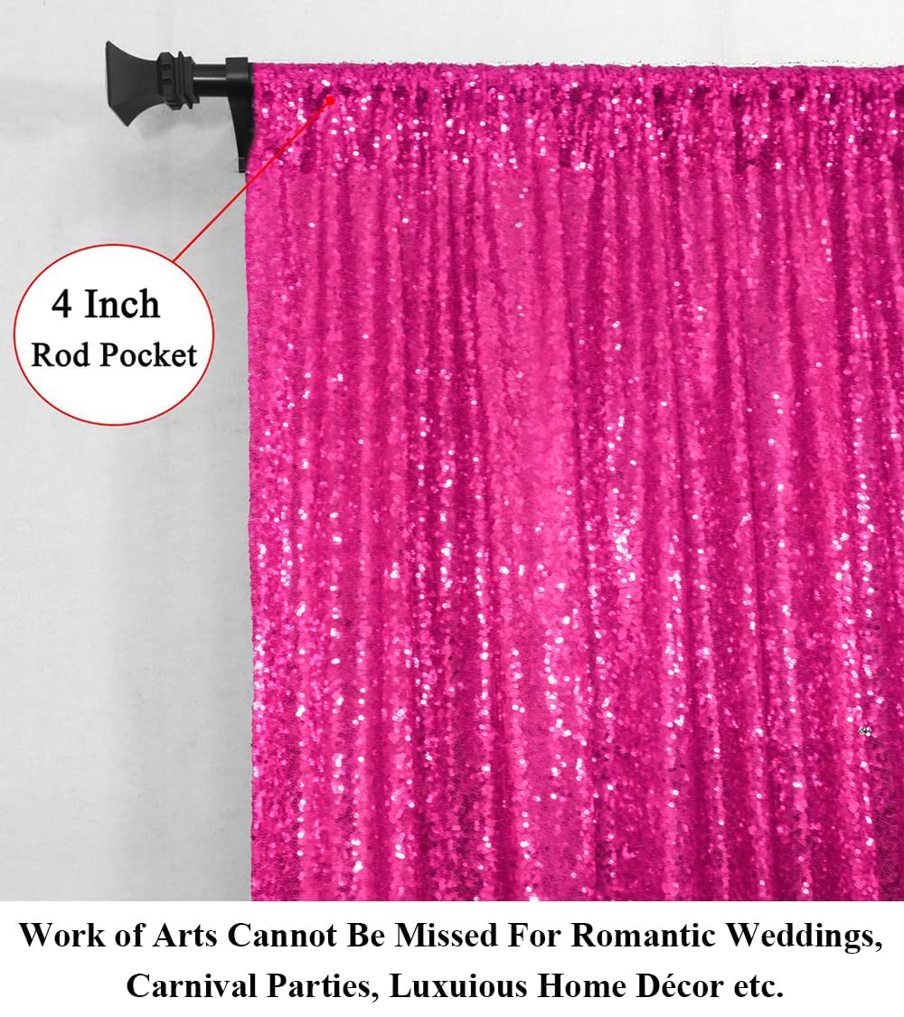 Partisout Sequin Backdrop   7Ftx7Ft Glitter & Sparkle Curtain For Party, Wedding, Christmas & More