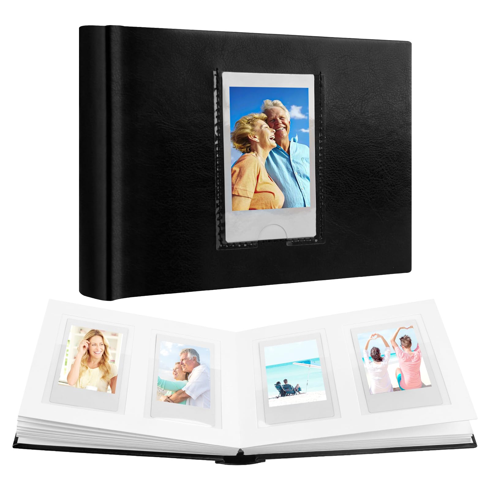 64 Pockets Mini Photo Album With Writing Space, Front Window, 2X3 Inch Photo Album For Fujifilm Instax Mini 12 11 9 99 8 7+ 40 C
