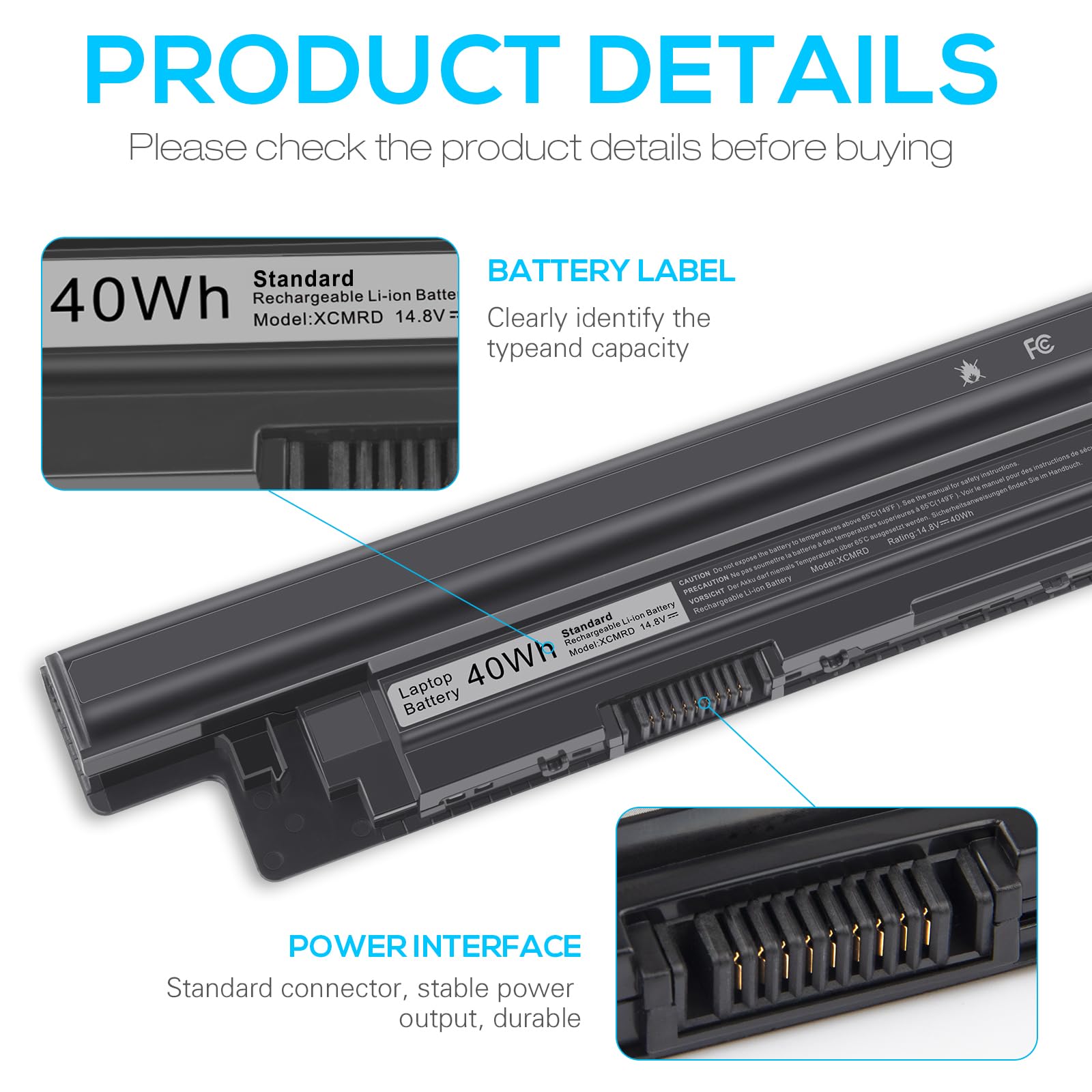 Fancy Buying 40Wh Xcmrd Fw1Mn 4Wy7C Battery For Dell 15 3000 3542 3543 3531 3541 3521 3537 15R 5537 5521 17 3737 3721 17R 5737 1