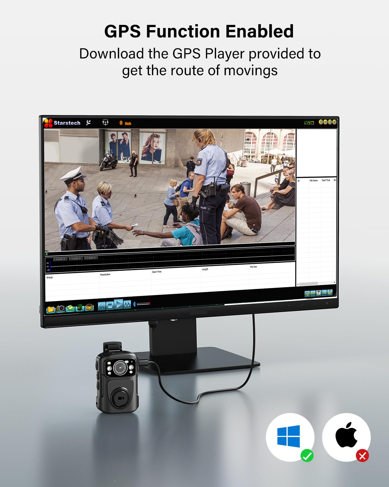 Boblov B4K5 128Gb 4K Body Camera,3400Mah Ip68 Waterproof Gps Police Body Cams For 11Hrs Video Record, Provide Charging Dock, Nig