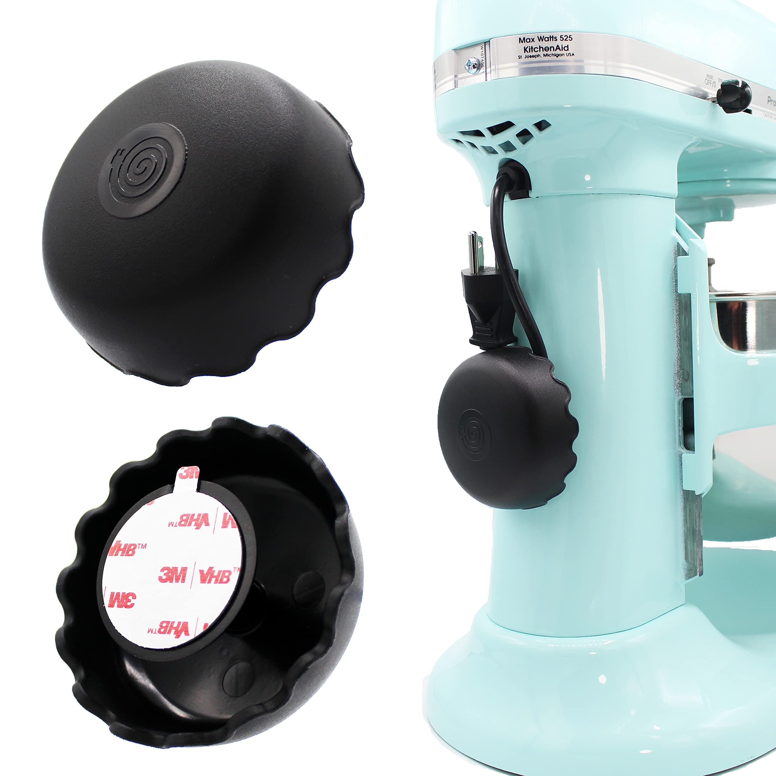 2 Pack Heat Resistant Cord Organizer For Appliances, Kitchen, Computers & More | Stick On Cord Wrappers With Flexible Base, Secu