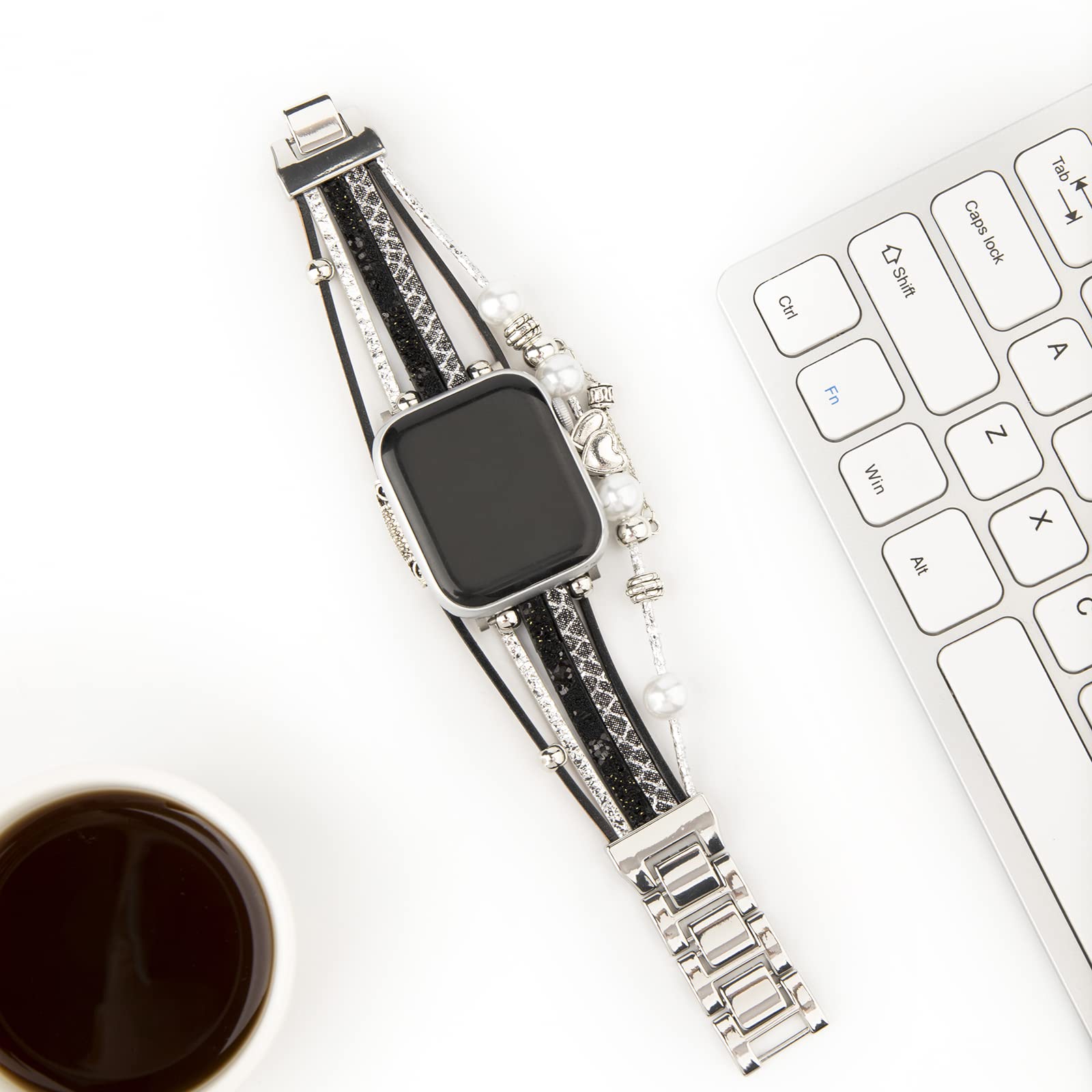 Bovipo Compatible With Apple Watch Band 45Mm 44Mm 42Mm 41Mm 40Mm 38Mm 49Mm,Iwatch Series 9/8/7/Se/6/5/4/3/2/1/Ultra, Leather Bra