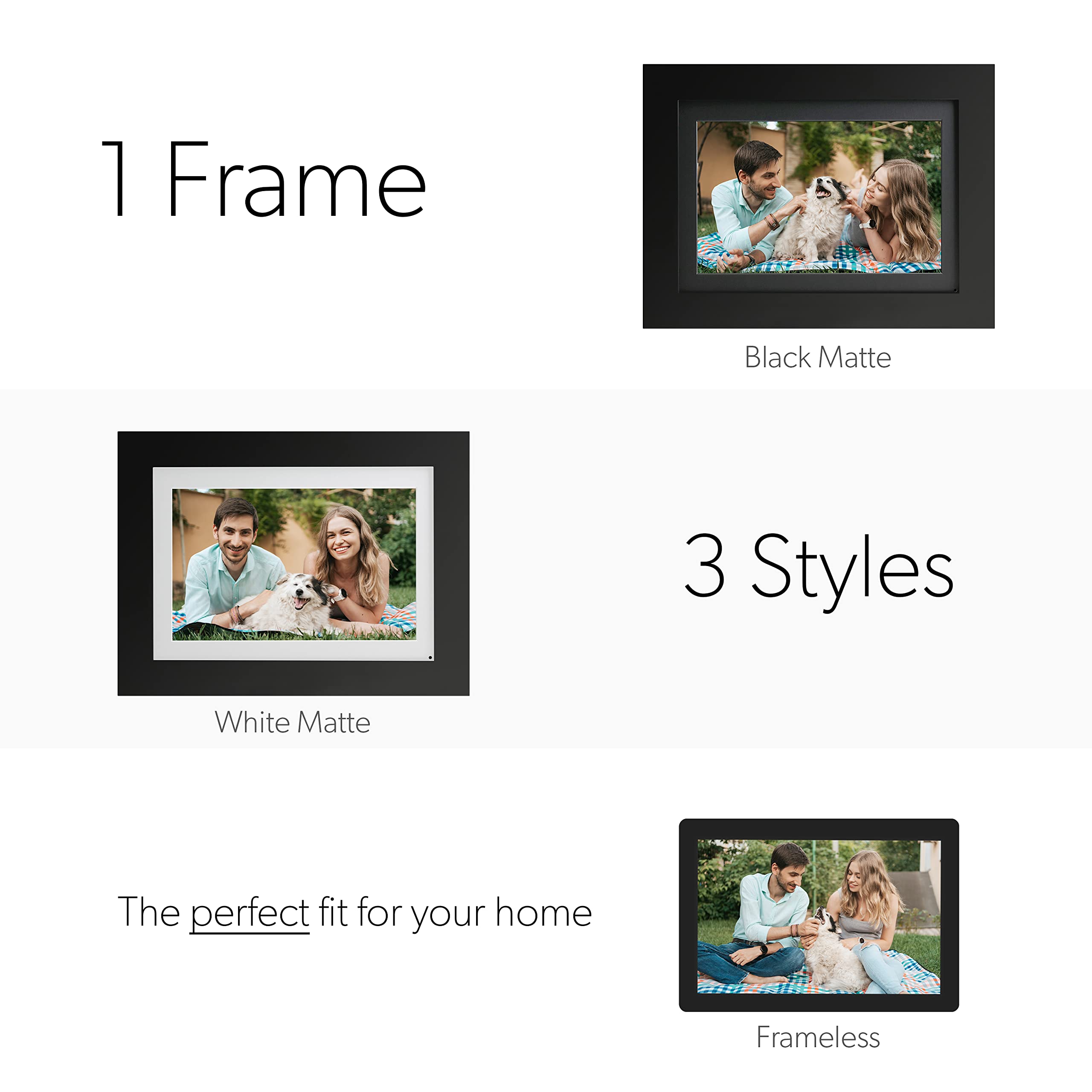 Brookstone Photoshare 10.1    Smart Digital Picture Frame, Send Pics From Phone To Frames, Wifi, 8 Gb, Holds 5,000+ Pics, Hd Tou