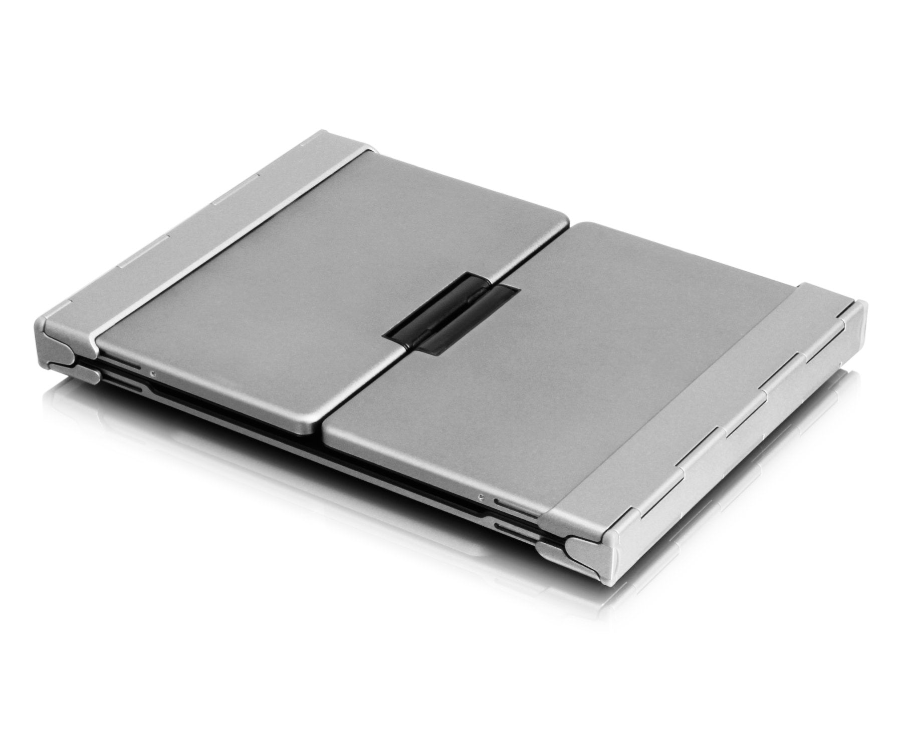 Aluratek Portable Aluminum Tri Fold Bluetooth Keyboard (Standard Full Size) With Built In Rechargeable Battery For Iphone, Smart