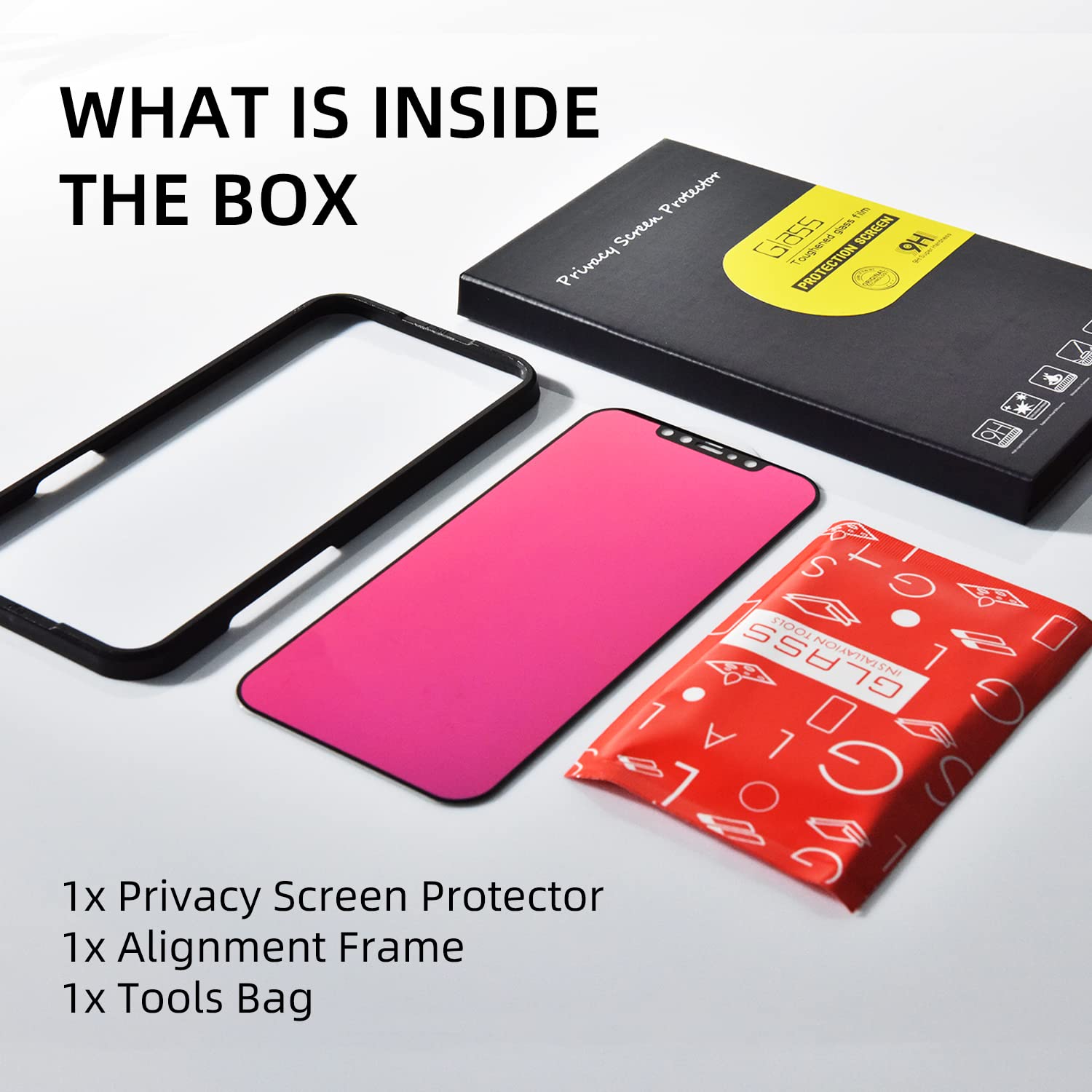 Egkimba Privacy Screen Protector Compatible With Iphone 12 /Iphone 12 Pro, 6.1 Inch Gradient Colorful Electroplated Anti Spy Ant