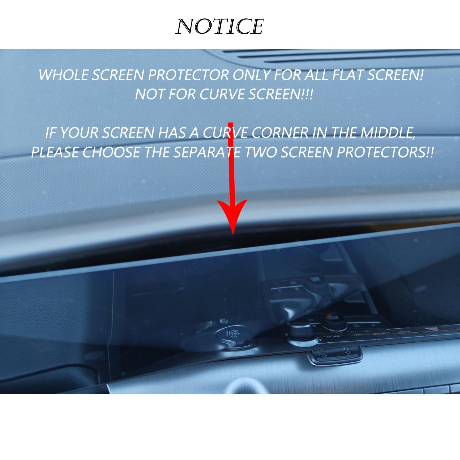 Sxcy For 2024 2025 Hyundai Kona Instrument & Gps Whole Screen Protector 12.3 Inch 2024 2025 Kona Accessories[2 Pcs Nano](All One Protector Not For Curve Screen)