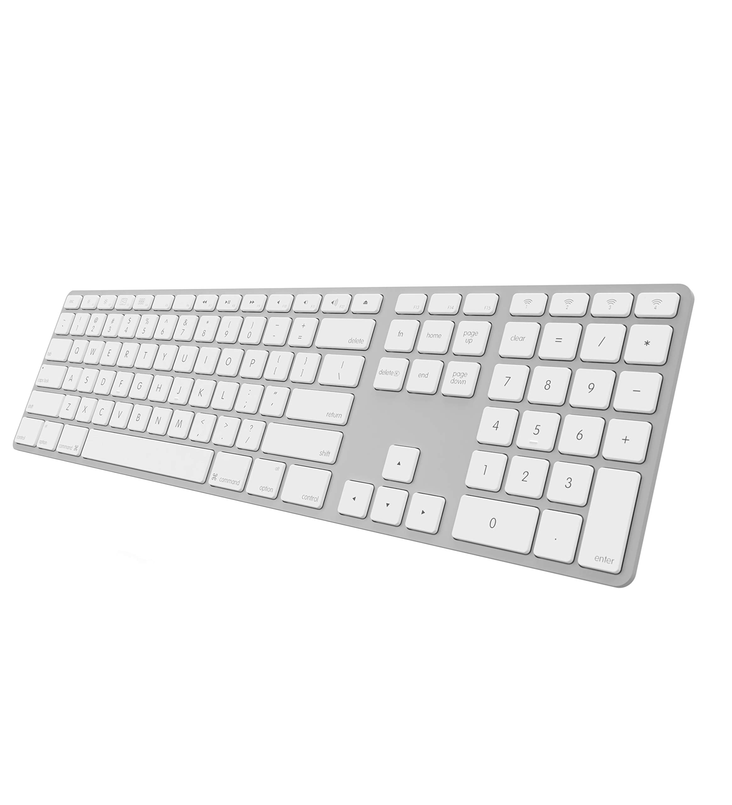 Matias FK418BTS Bluetooth Wireless Aluminum Keyboard with Numeric Keypad and 4-Device Sync - Compatible with Mac, iPhone, iPad,