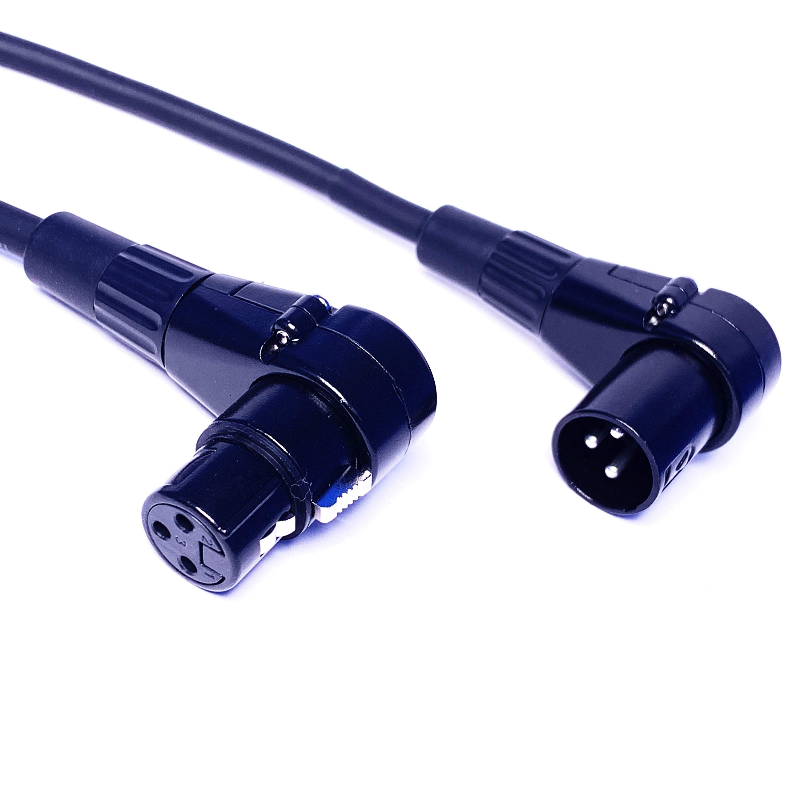 Cess 039 Right Angel 3 Pin Xlr Female To Male Extension/Patch Cable, 2 Pack