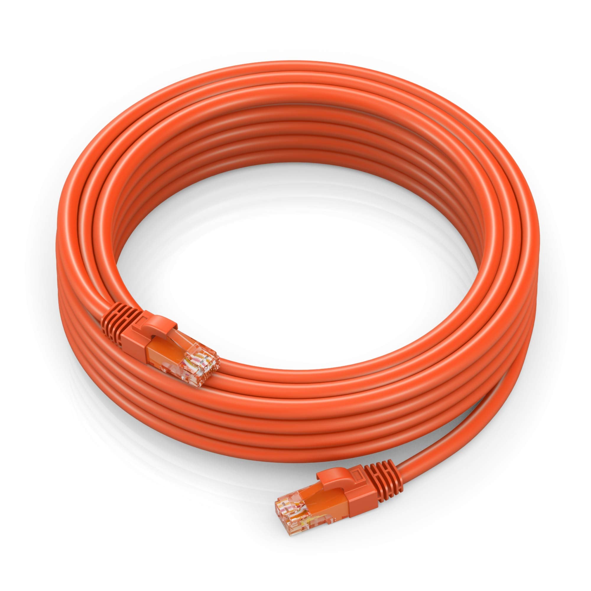Maximm Cat 6 Ethernet Cable 50 Ft   High Speed Lan Cable, Internet Cable, Patch Cable, And Network Cable   Utp, 10Gbps, 550Mhz Ethernet Cord   Orange
