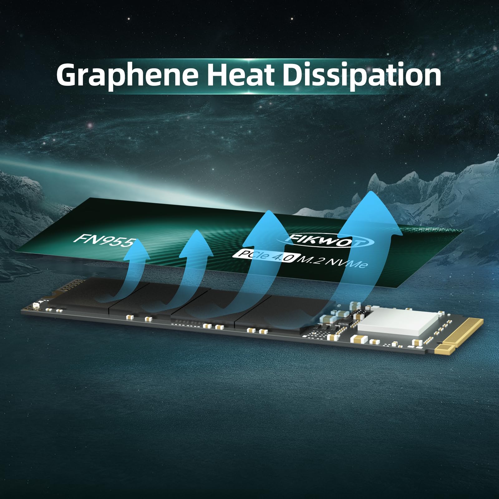 Fikwot Fn955 4Tb Ssd M.2 2280 Pcie Gen4 X4 Nvme 1.4 Internal Solid State Drive   Speeds Up To 7350Mb/S, Configure Slc Cache,Comp