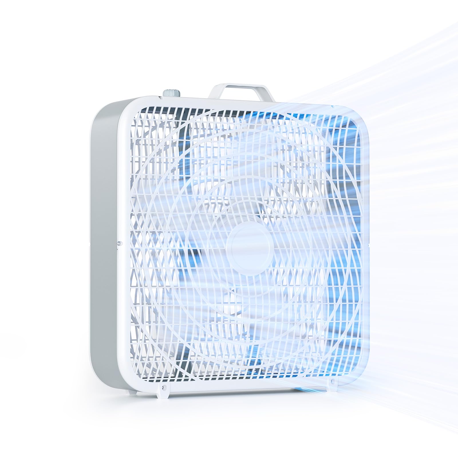 Simple Deluxe 20    Box Floor Fan, 3-Speed Cooling Fan with Aerodynamic Shaped Fan Blades, Convenient Carry Handle and Safety Gr