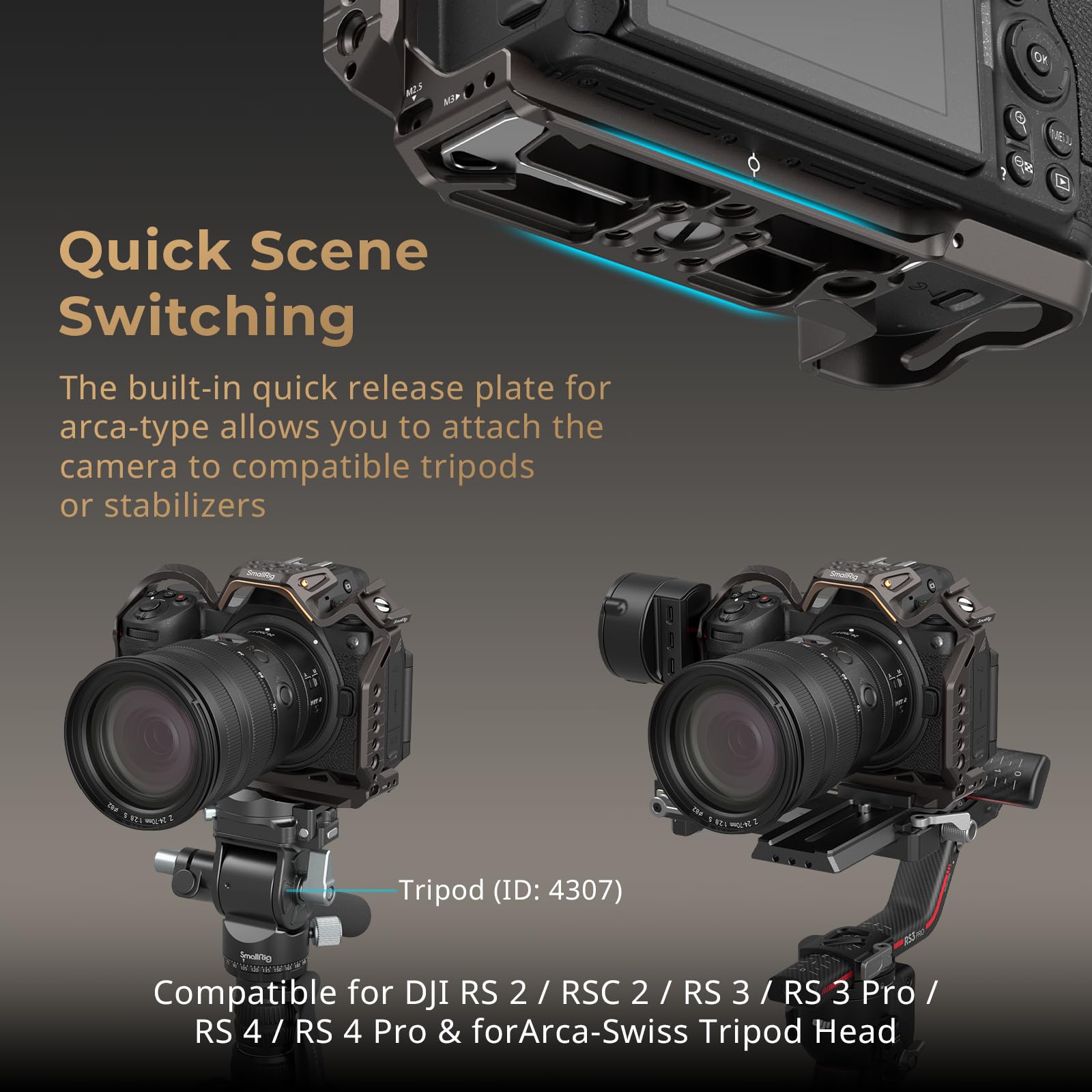 Smallrig Night Eagle Z6Iii Camera Cage Kit For Nikon Z6 Iii, Aluminum Alloy Full Cage With Top Handle, With Quick Release Plate