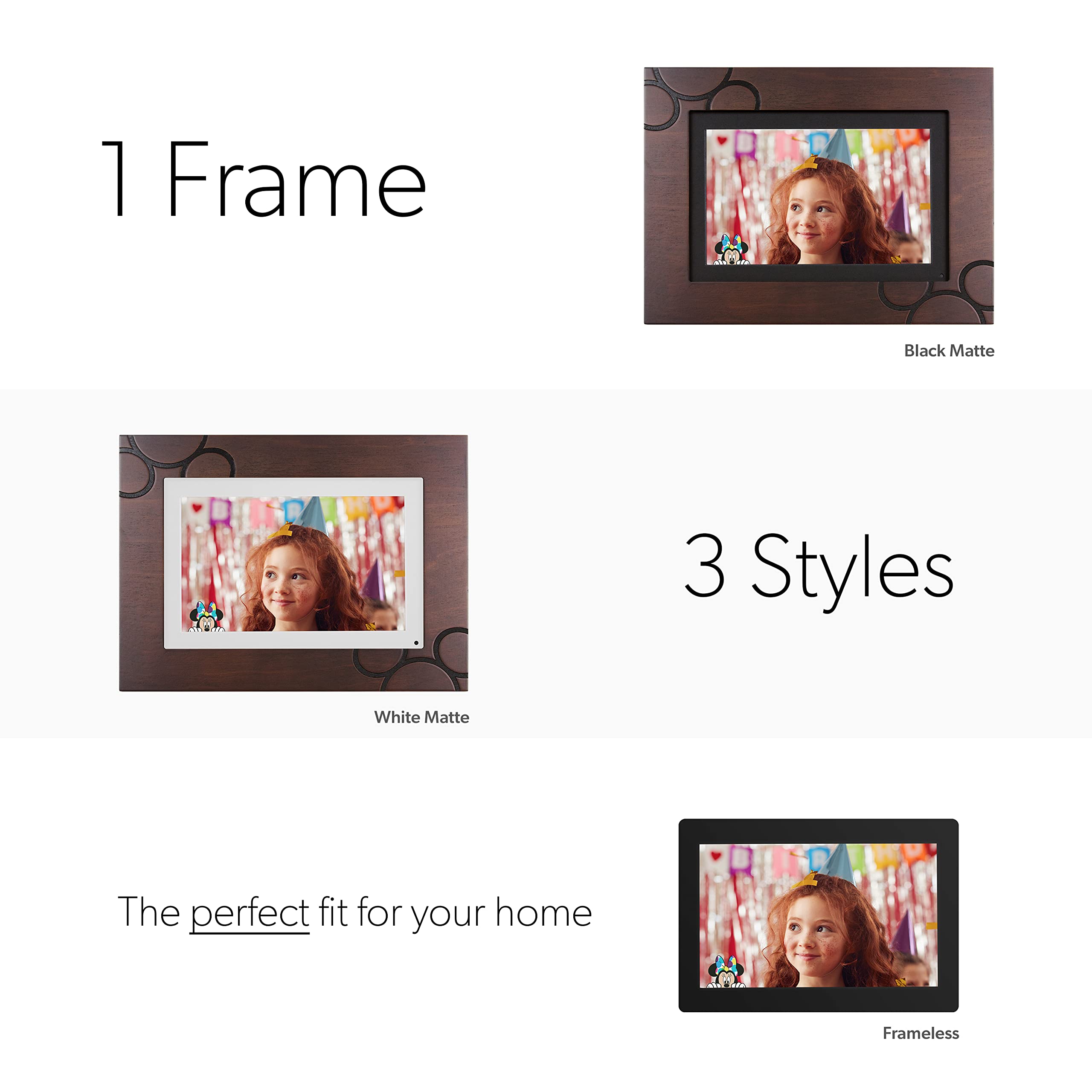 Disney Classic Mickey Mouse Photoshare 10    Wifi Digital Photo Frame | Send Photo Or Video From Phone To Digital Picture Frame