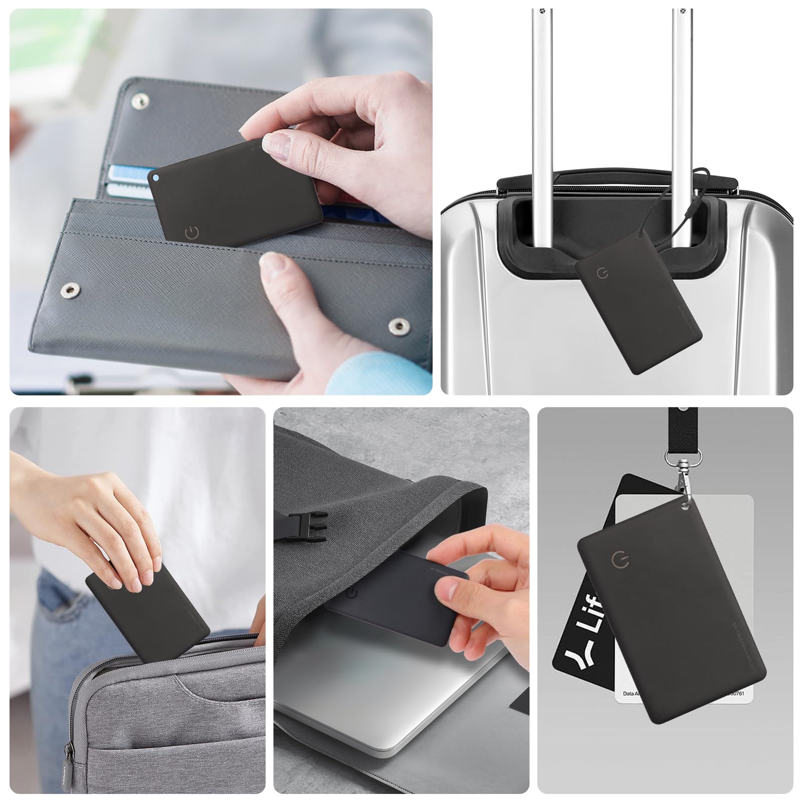 Wallet Tracker Card (Only Ios), Upgraded Smart Key Tracker Works With Apple Find My,A Rechargeable Wallet Finder,Can Emit Multip