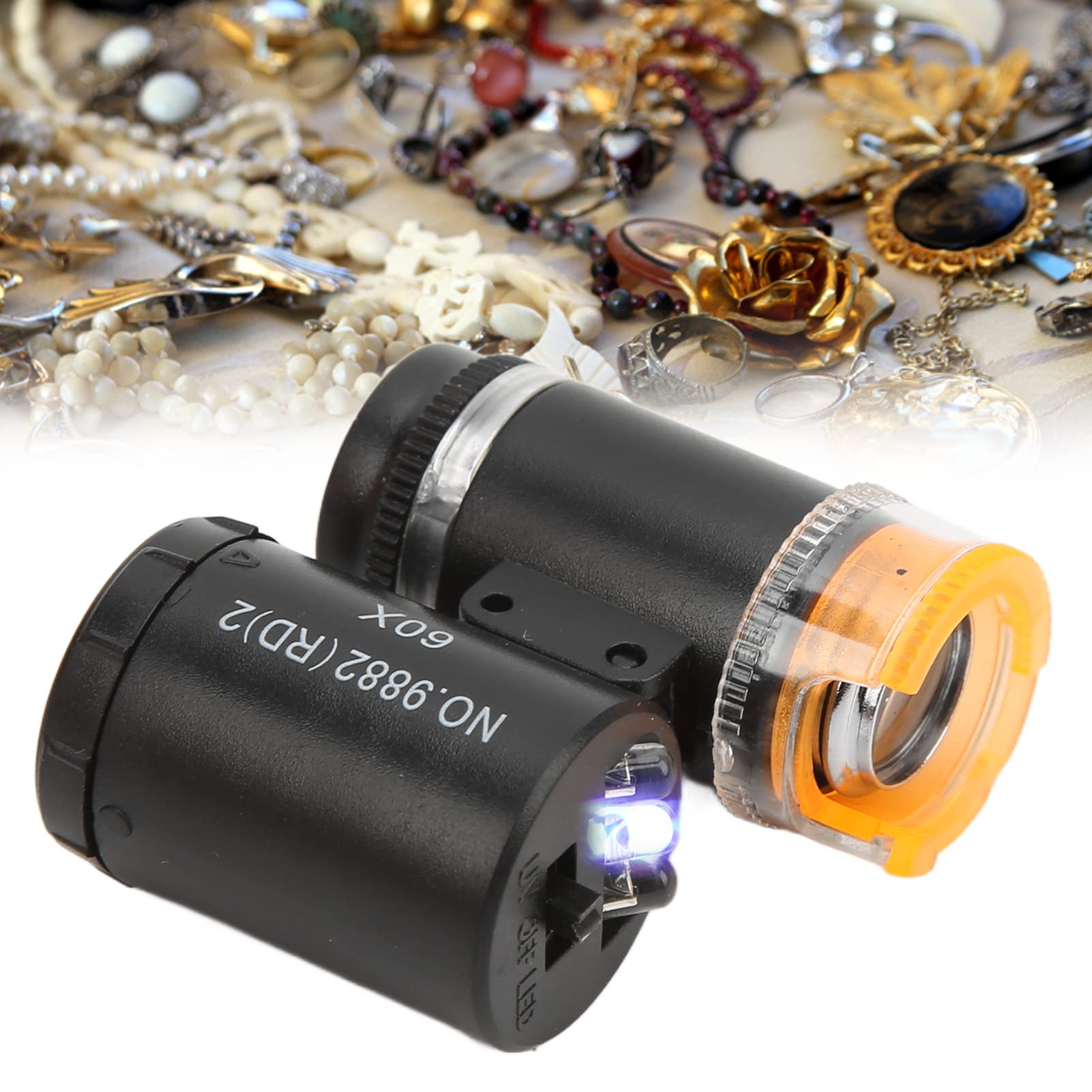 Mini Microscope, 60X Portable Handheld Usb Microscope Camera, Telescopic Design, Wide Irradiation Range(9882(Rd)2 Black)