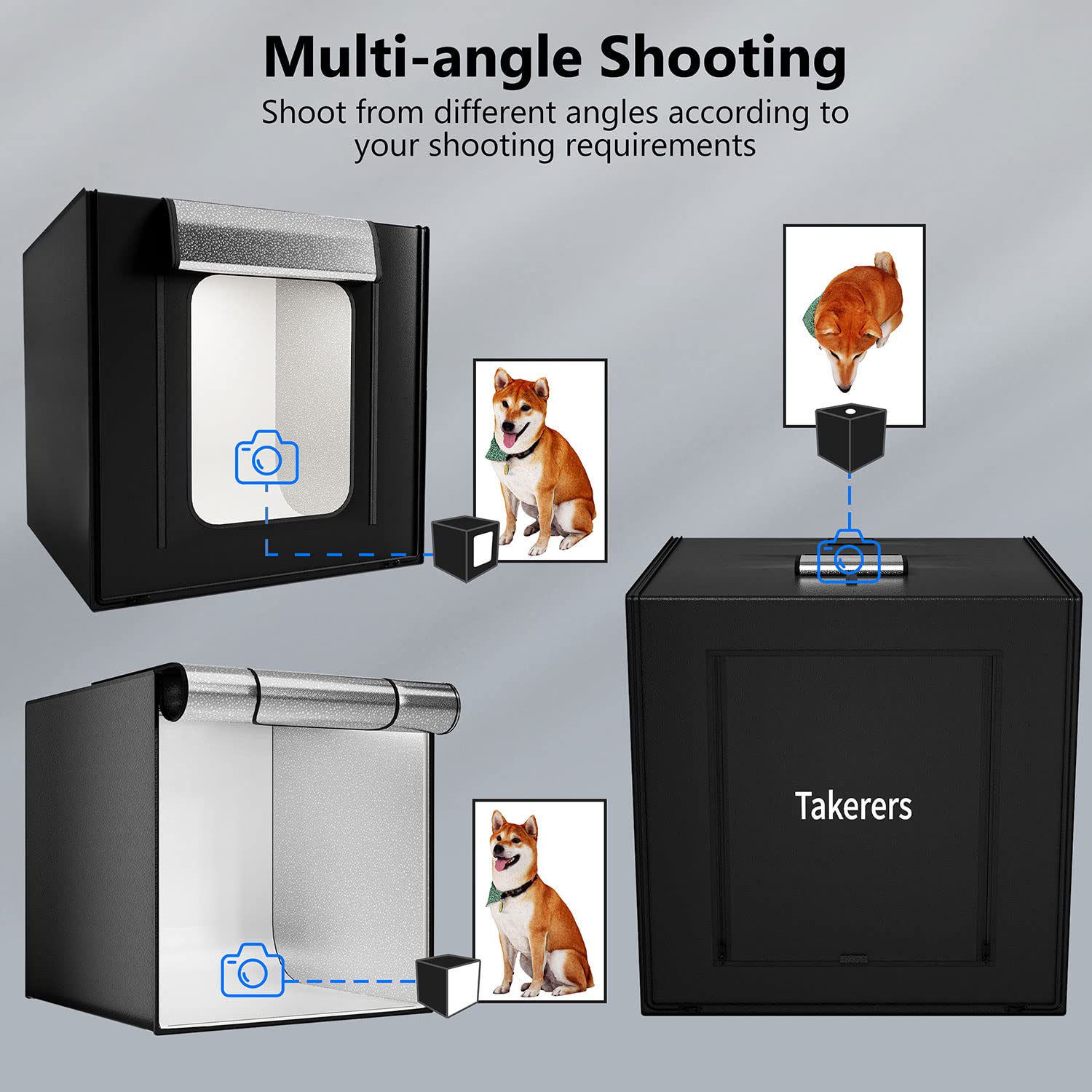 Photo Studio Light Box For Photography: Takerers 32X32 Inch 210 Led Large Lightbox For Product With 3 Stepless Dimming Light Pan