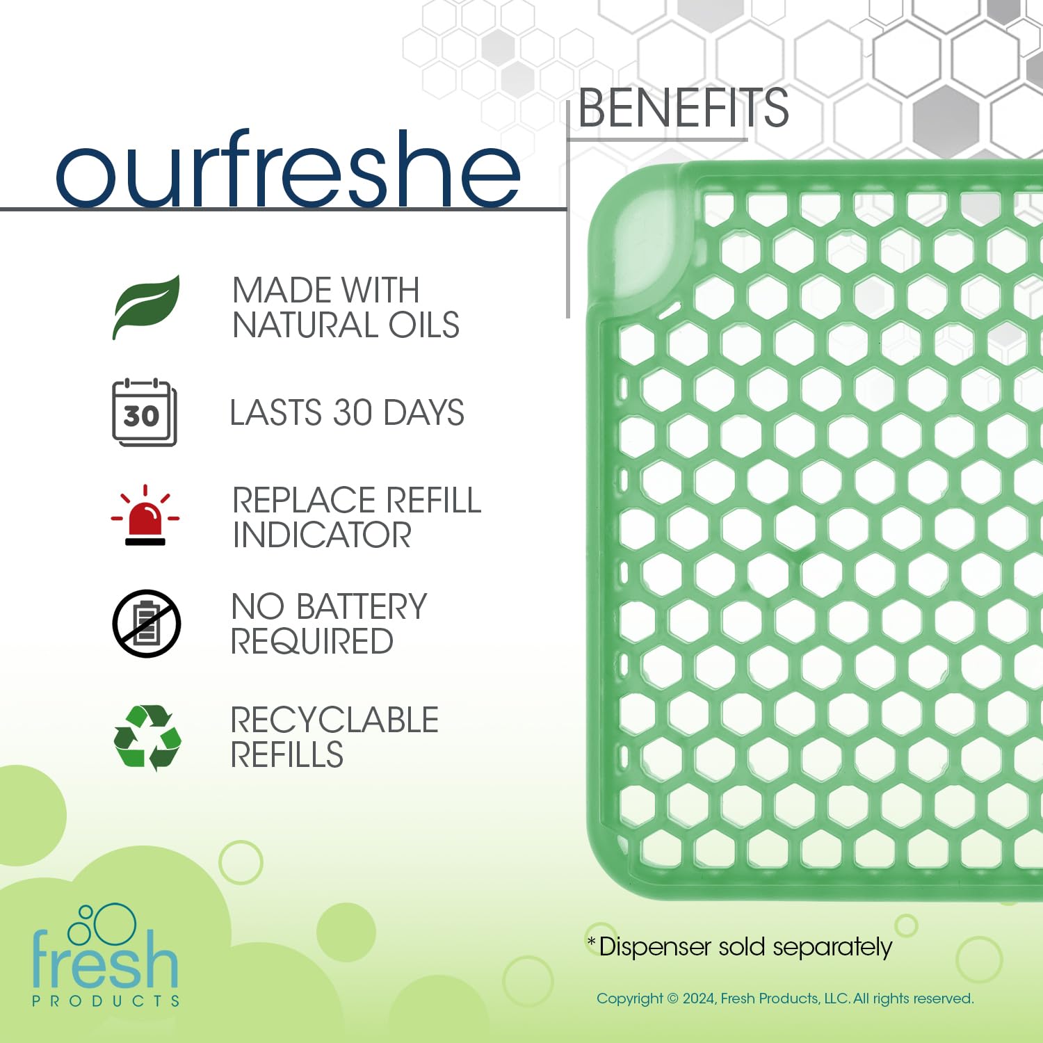Fresh Products Ourfreshe Plug In Air Freshener 30 Day Refills Replace Messy Aerosols With Dry Fragrance For Use In Medium Sized