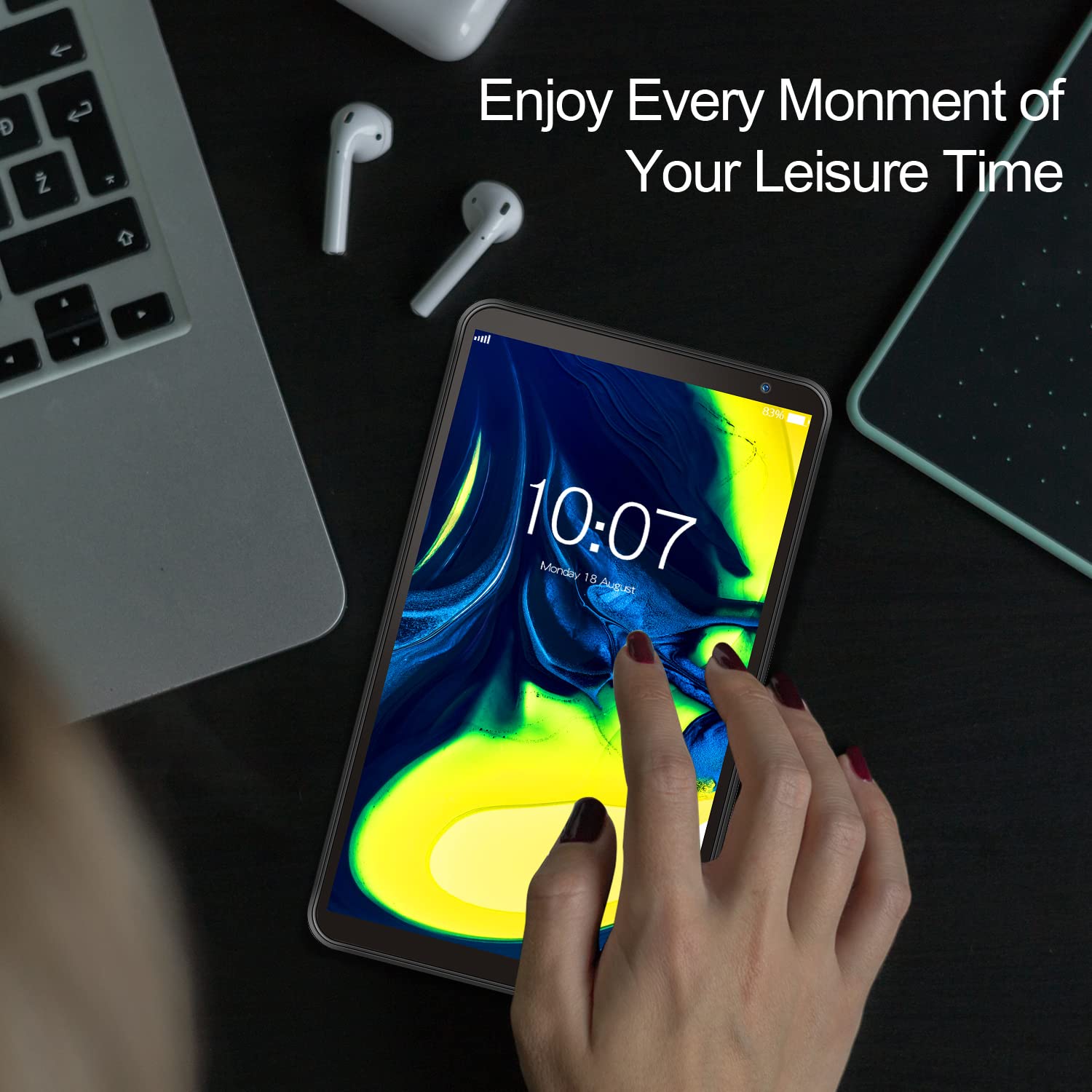 Pritom 7 Inch Tablet 32 Gb  Android 11 Tablet Pc With Quad Core Processor, Hd Ips Display, Dual Camera, Wifi, Bluetooth, Tablet