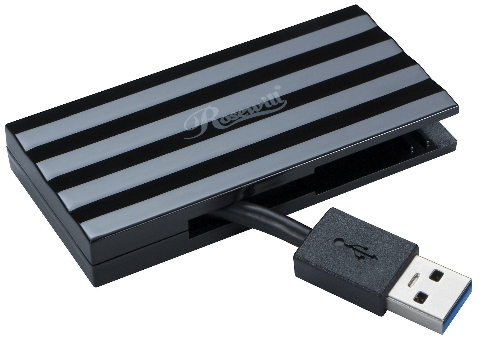 Rosewill Rhb 320B Usb 3.0 4 Ports Mini Hub With Built In Cable