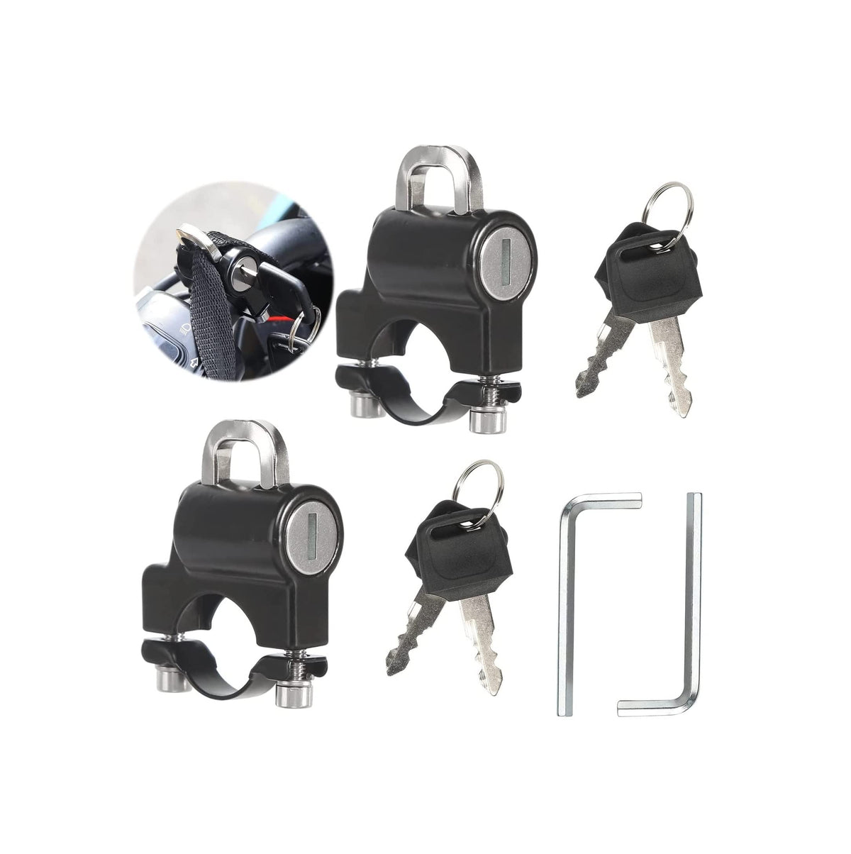 2 Pcs Motorcycle Helmet Lock, Motorbike Helmet Lock Motorbike Accessories, Bike Helmet Lock Helmet Locks For Motorbikes Electric
